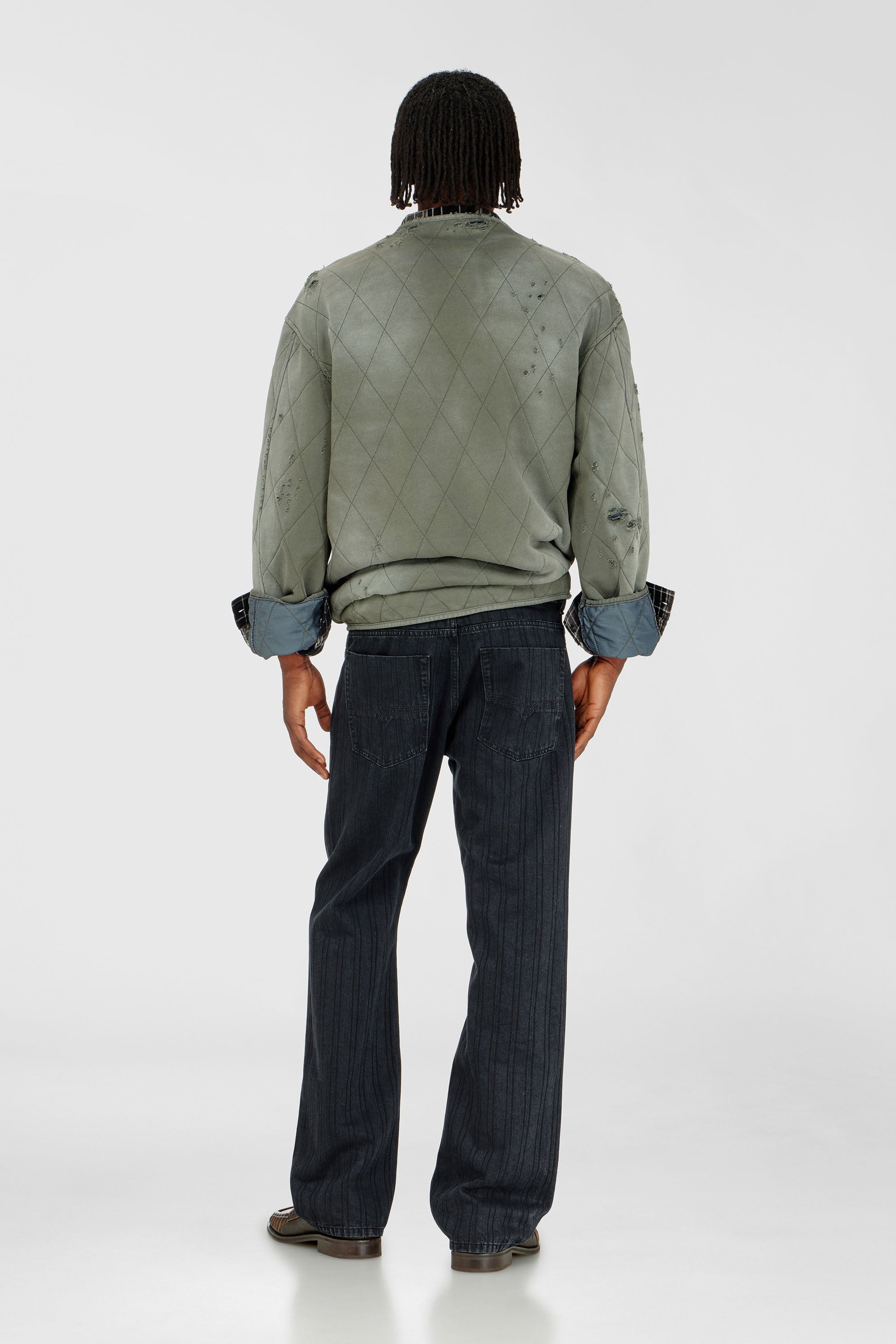 Diesel - Man's Relaxed Jeans 1980 D-Eeper 09Q12, Black/Dark grey - 3