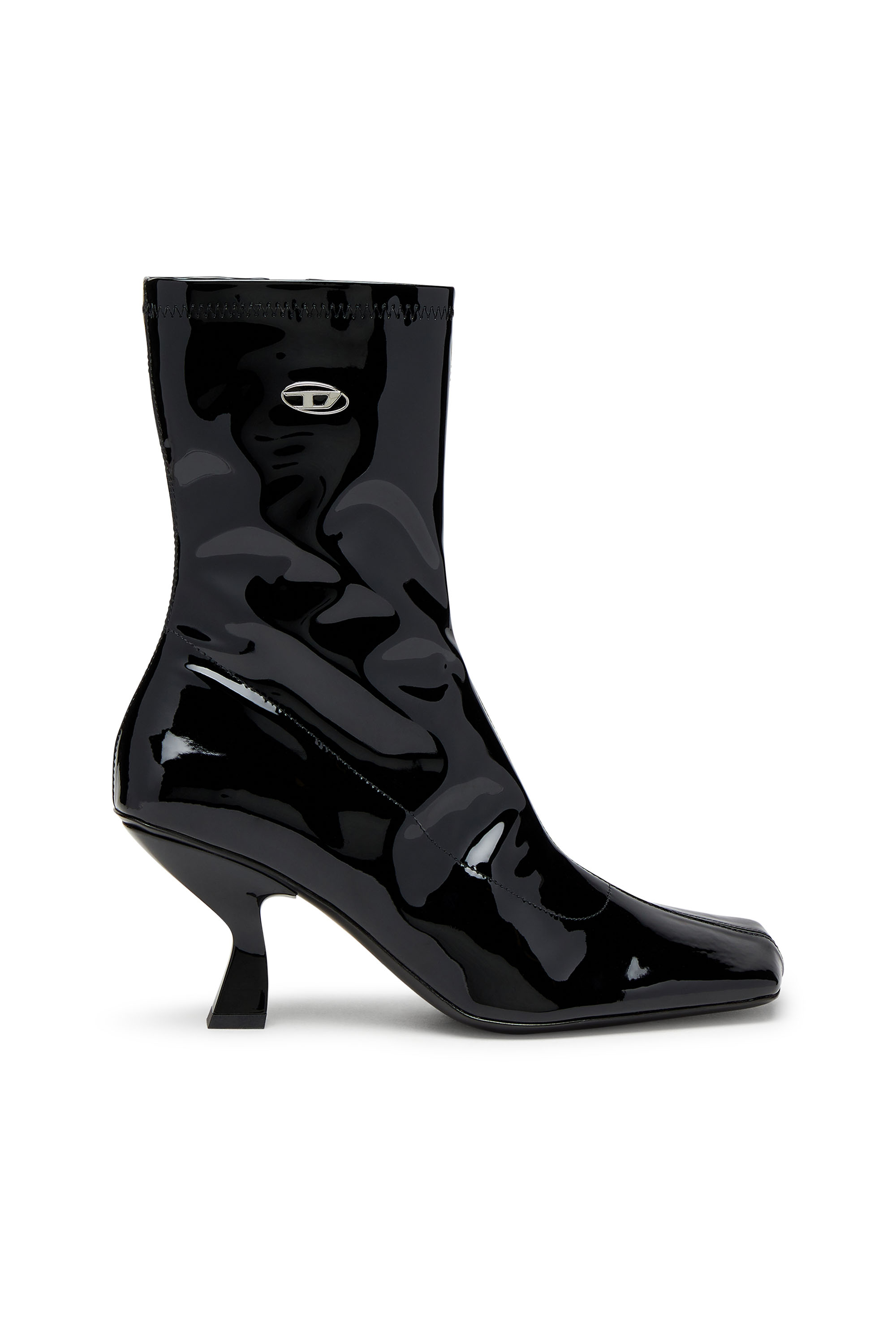 Diesel - D-AMBER MD BT, Woman's D-Amber-Ankle boots in patent stretch PU in Black - 1