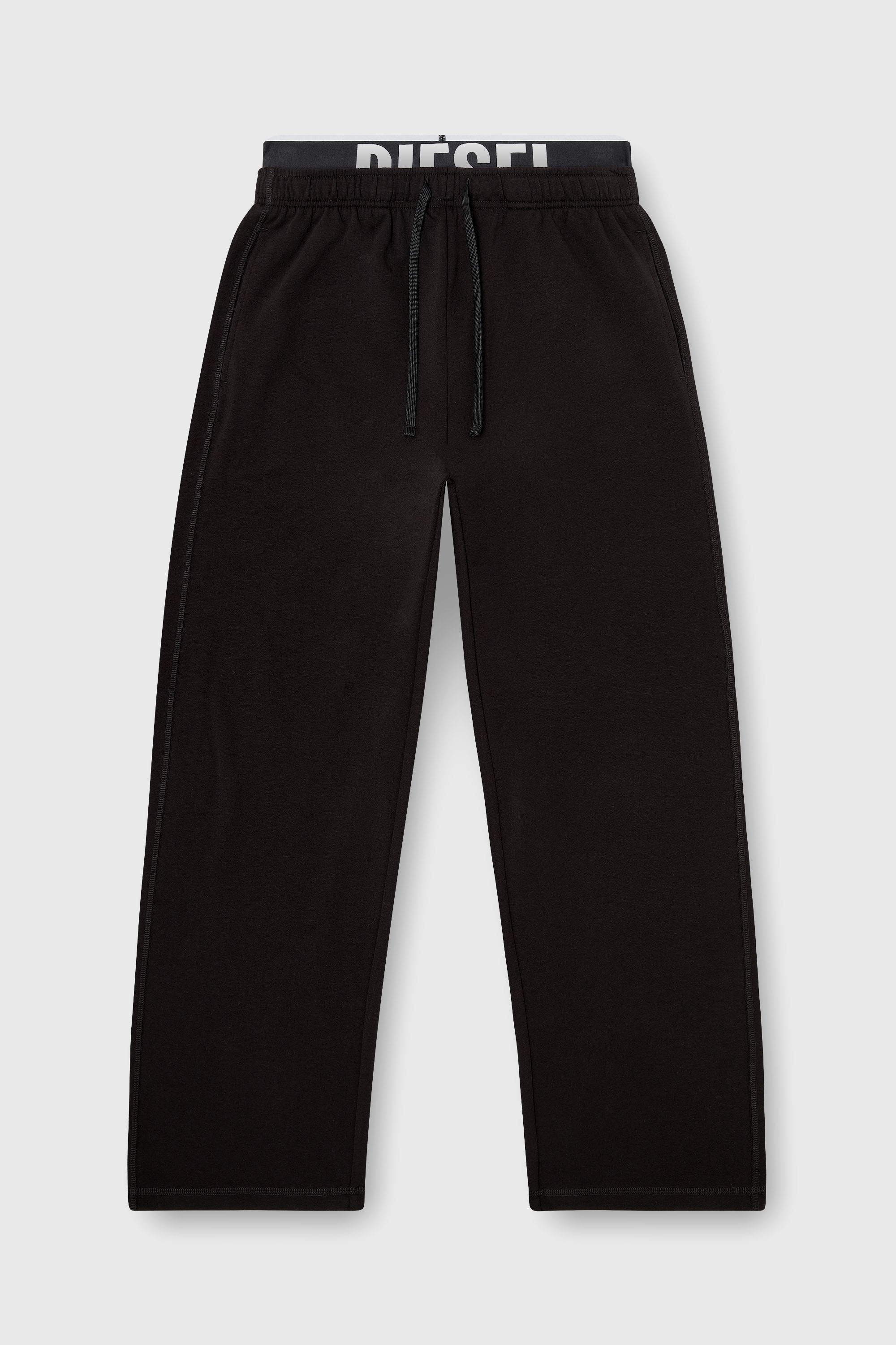 Diesel - BRADLEY-D-POP, Man's Cotton sweatpants with Diesel logo waistband in Black - 4