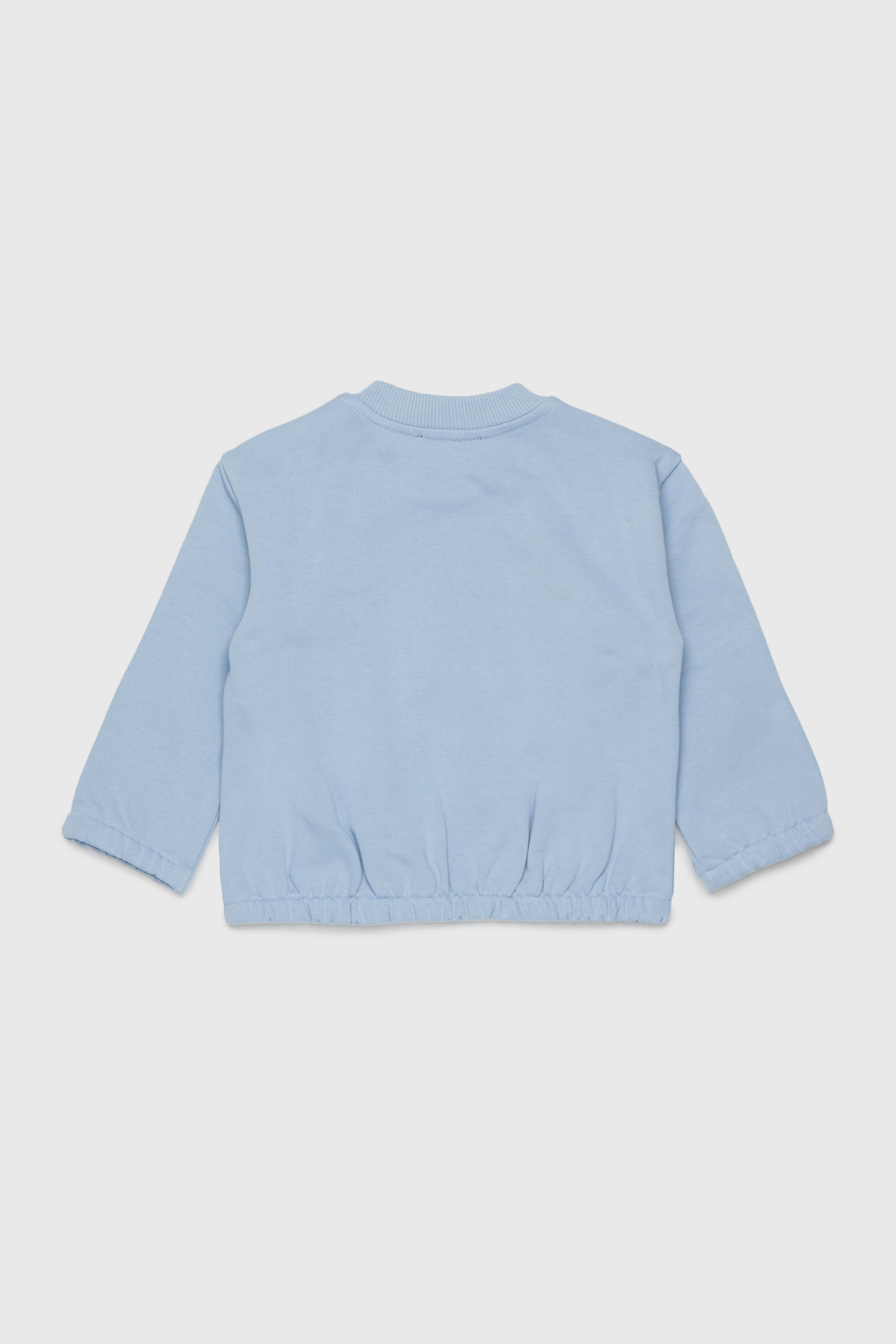 Diesel - SFUMB, Woman's Cotton sweatshirt with starburst logo print in Light Blue - 2