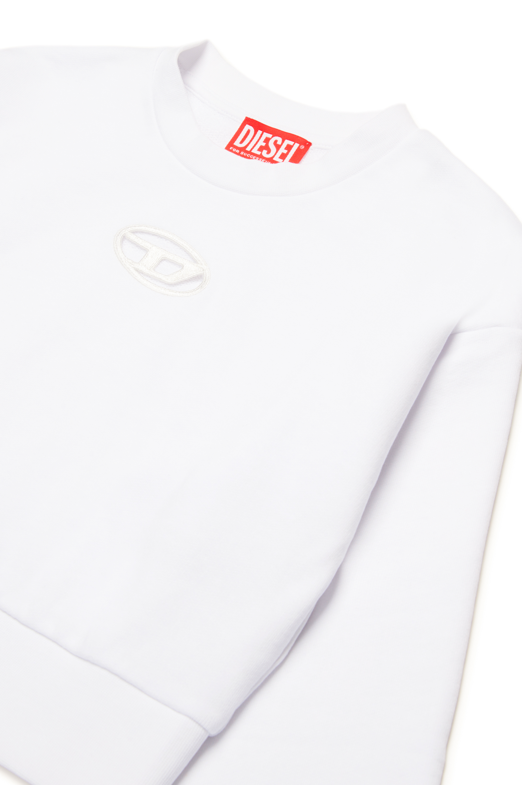 Diesel - STRASLIUM, Woman's Sweatshirt with Oval D cutout in White - 3