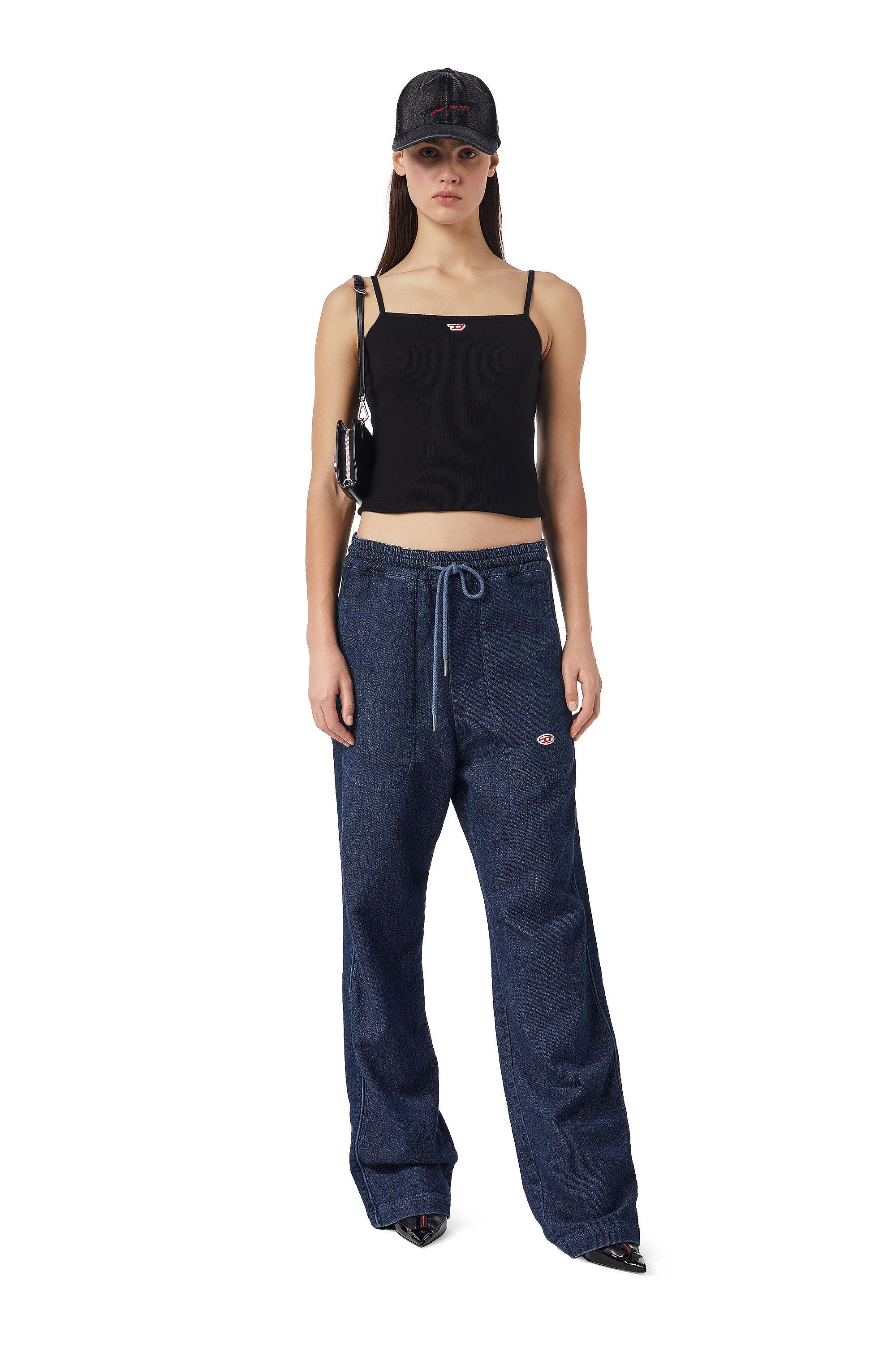 Diesel - D-Martians Track Denim 09C30 Straight, Dark Blue - Image 5