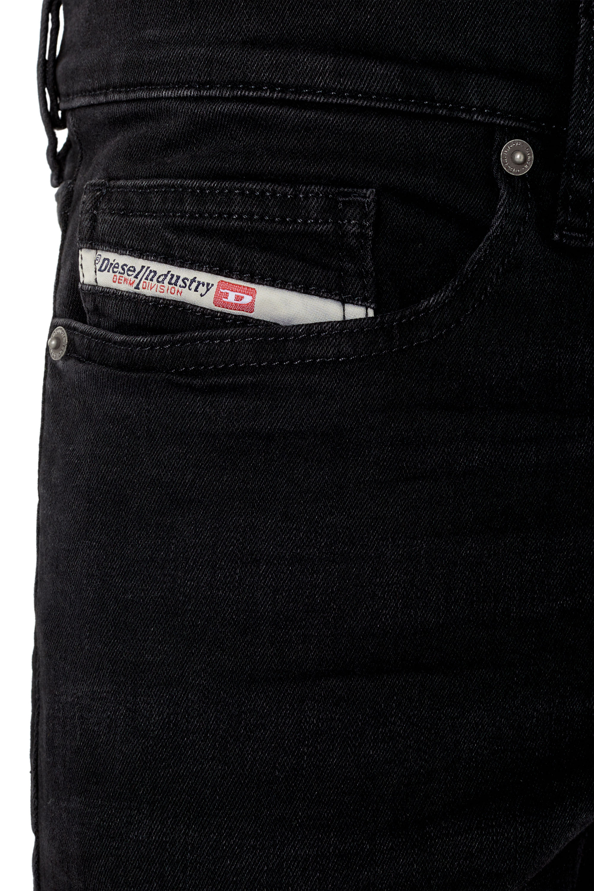 Diesel - D-Luster 0IHAU Slim Jeans, Black/Dark grey - Image 3