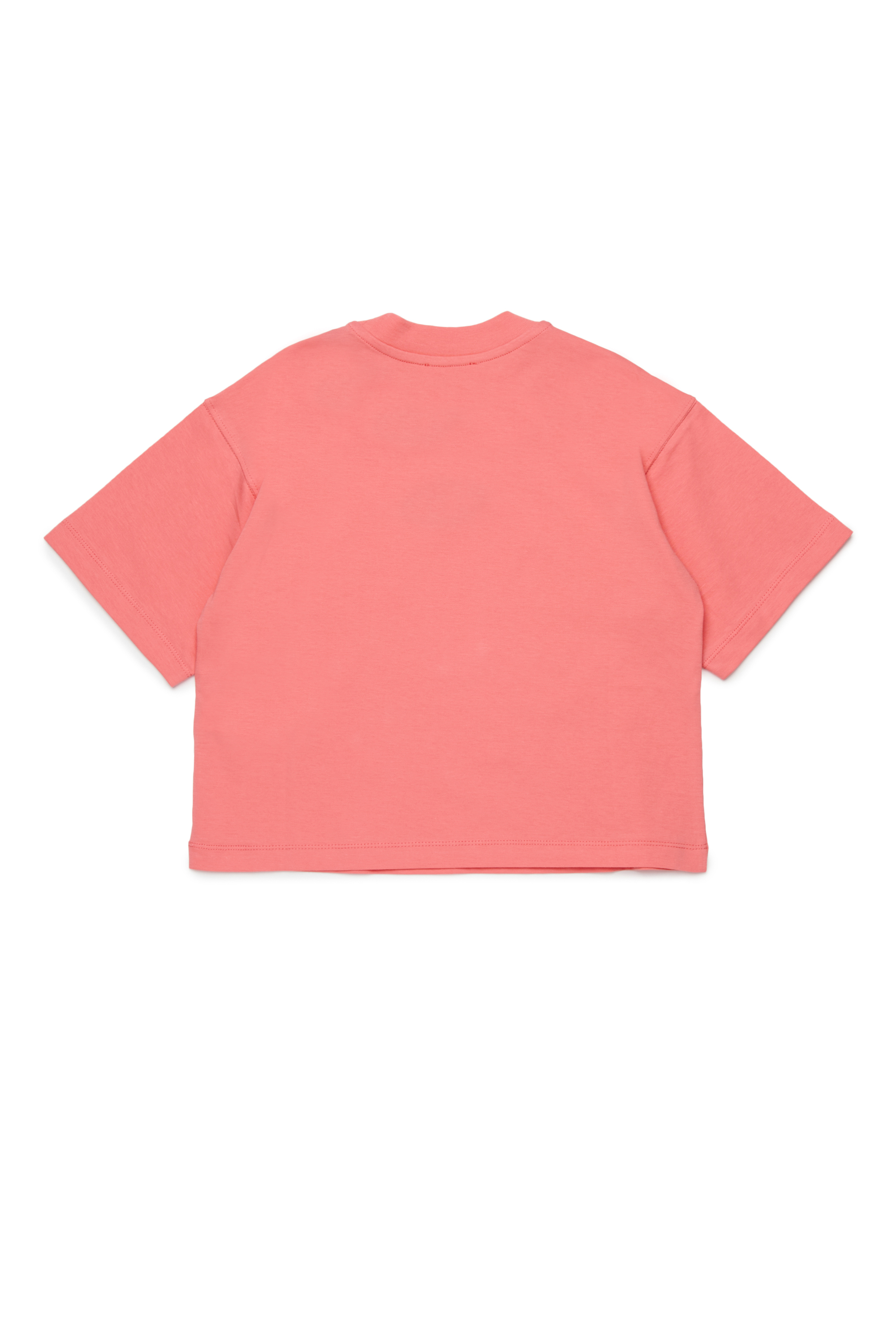 Diesel - TIXAN, Woman's Cotton T-shirt with central logo in Pink - 2