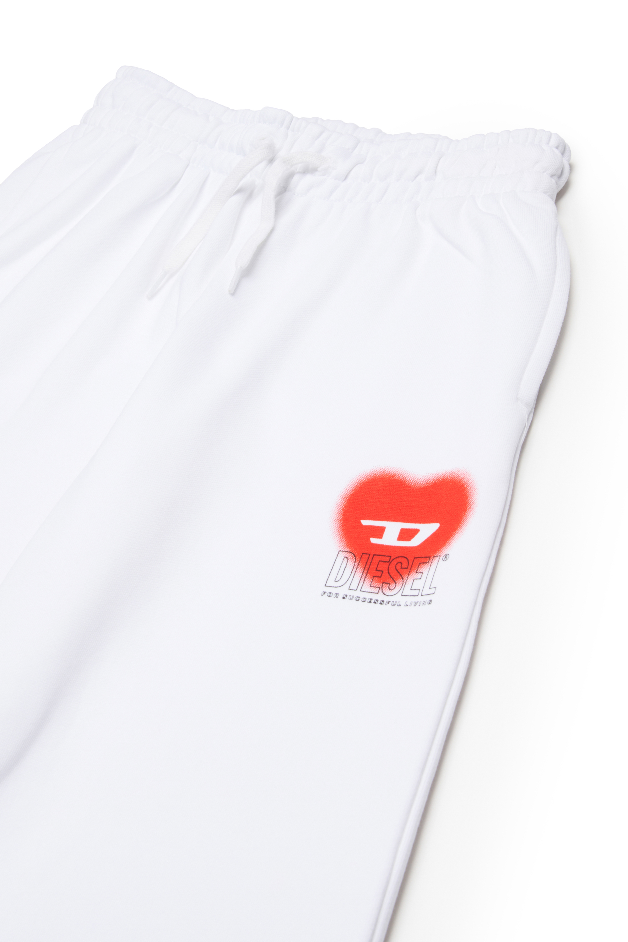 Diesel - PCUORE, Woman's Sweatpants with D heart graphic in White - 3