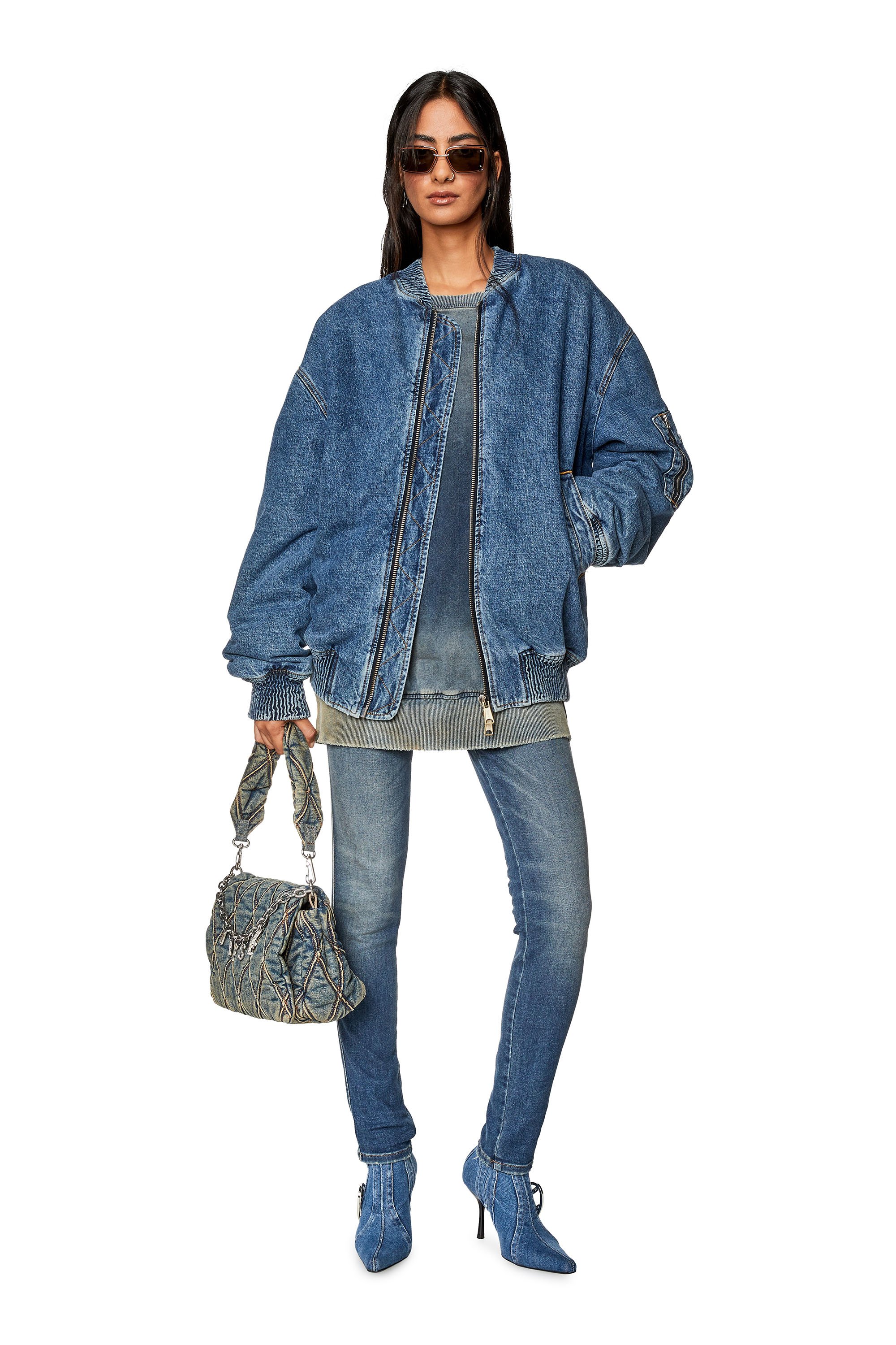 Diesel - Skinny Jeans 2015 Babhila 09G71, Dark Blue - Image 1