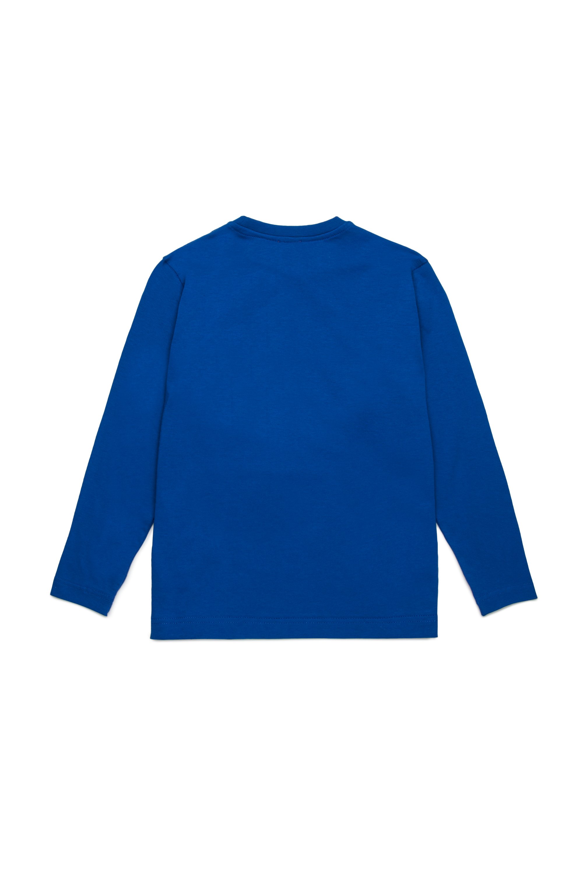 Diesel - TDIEGORL6LS, Man's Long sleeved T-shirt with smudged logo in Blue - 2