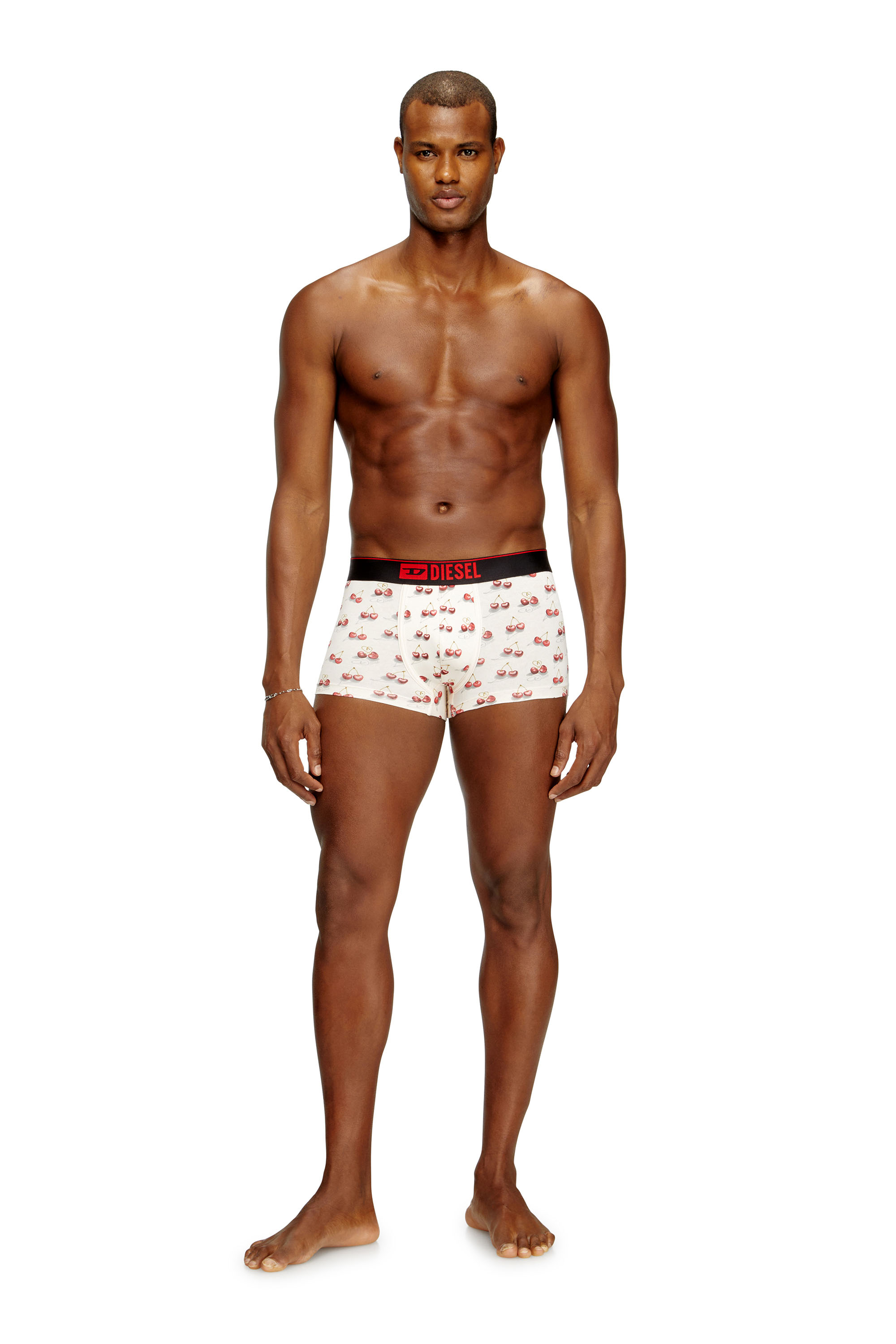 Diesel - DAMIEN-GFT-3PACK, Man's 3-pack of cherry-heart boxer shorts in White - 3