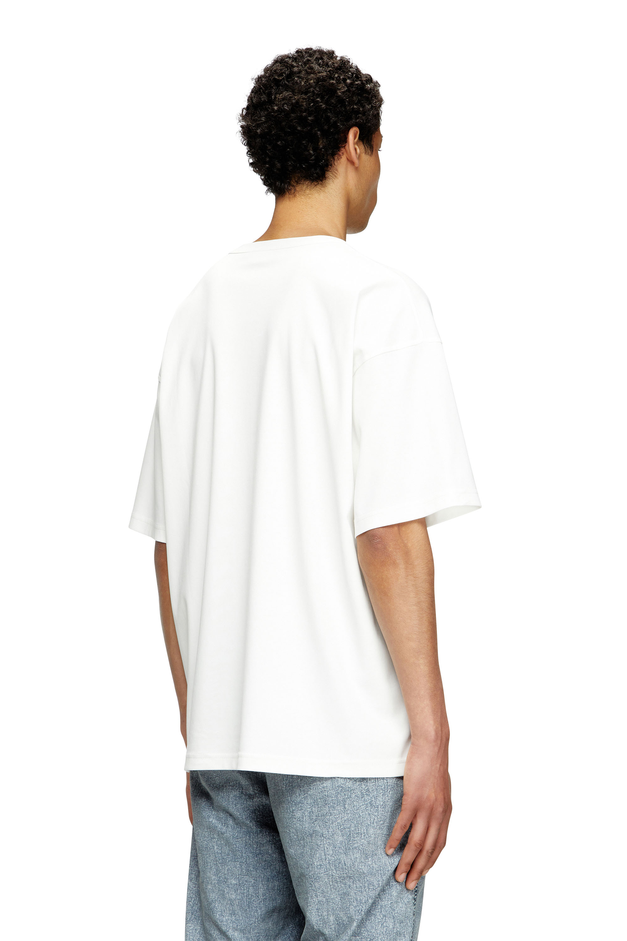 Diesel - T-BOXT-T6, Man's T-shirt with red Oval D in White - 4