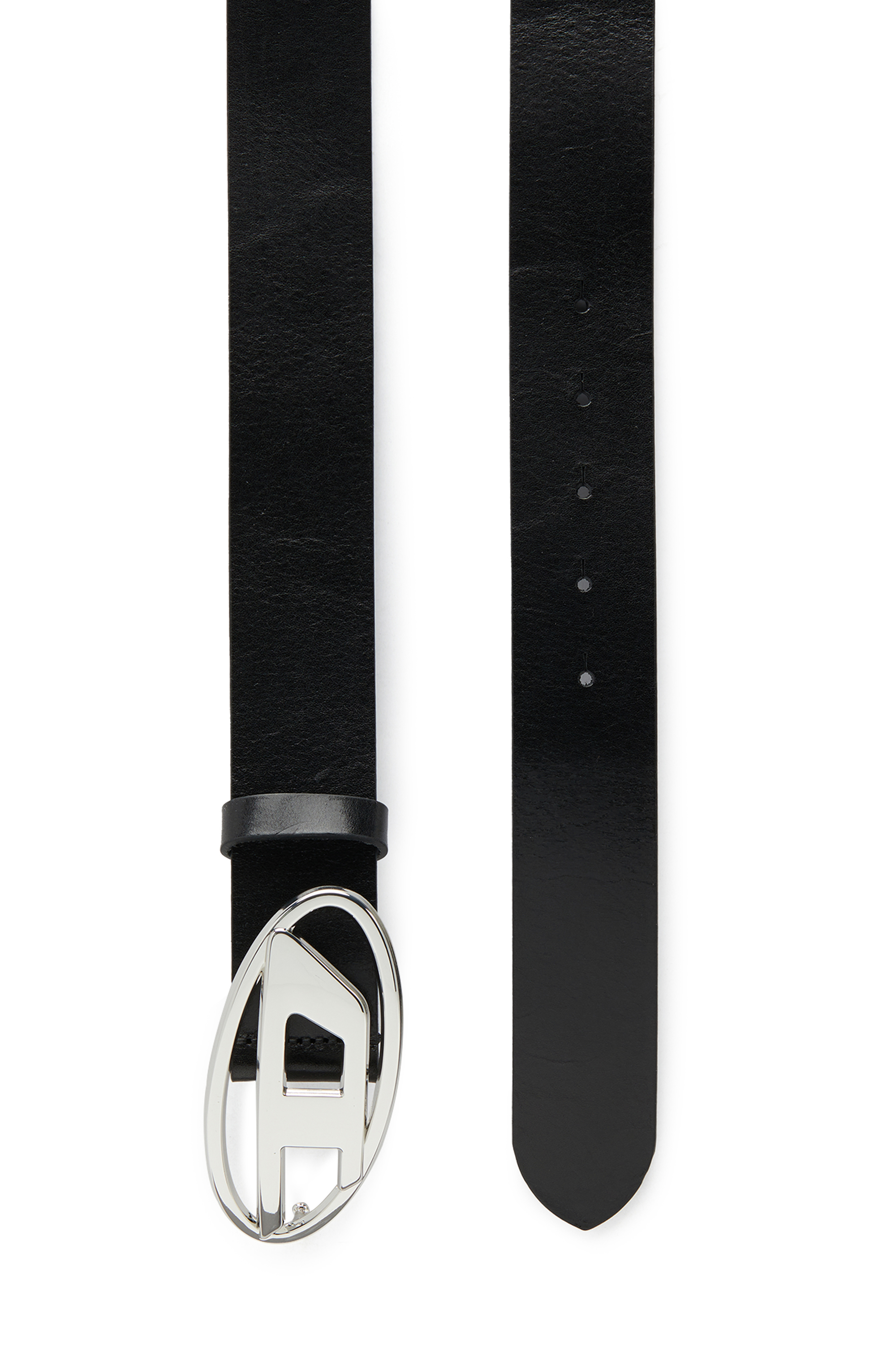 Diesel - B-1DR W, Woman's 3.9cm belt with D logo buckle in Black - 3