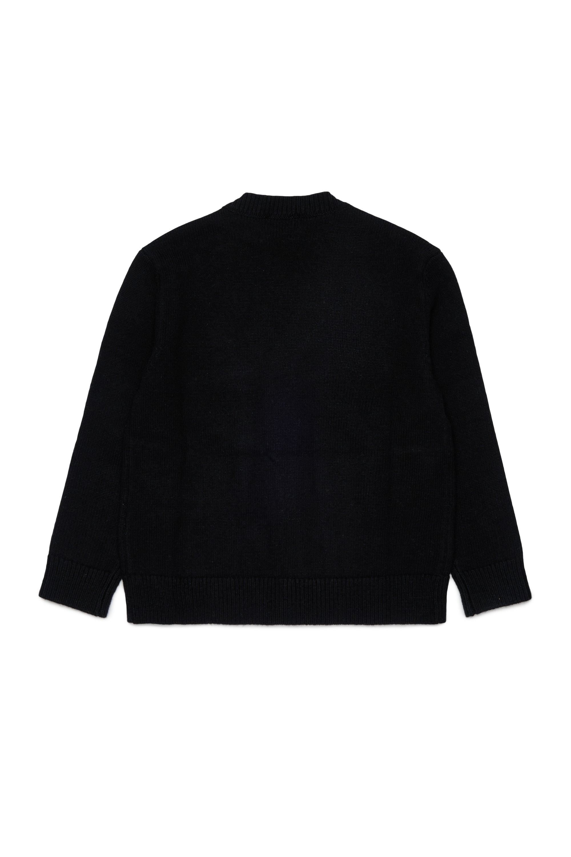 Diesel - KLABO CARDIGAN OVER, Man's Cashmere-enriched cardigan with Oval D logo in Black - 2