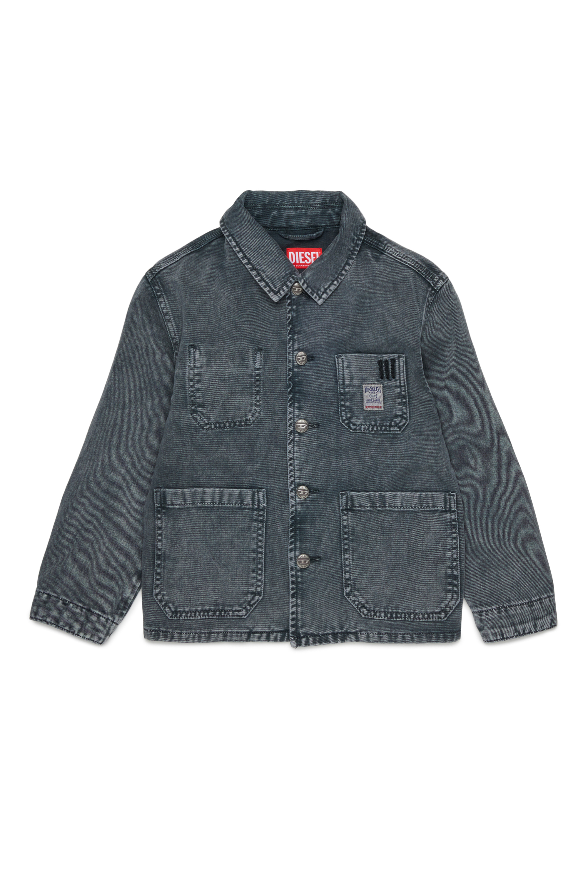 Diesel - JSTACK, Man's Workwear-style shirt jacket in Dark grey - 1