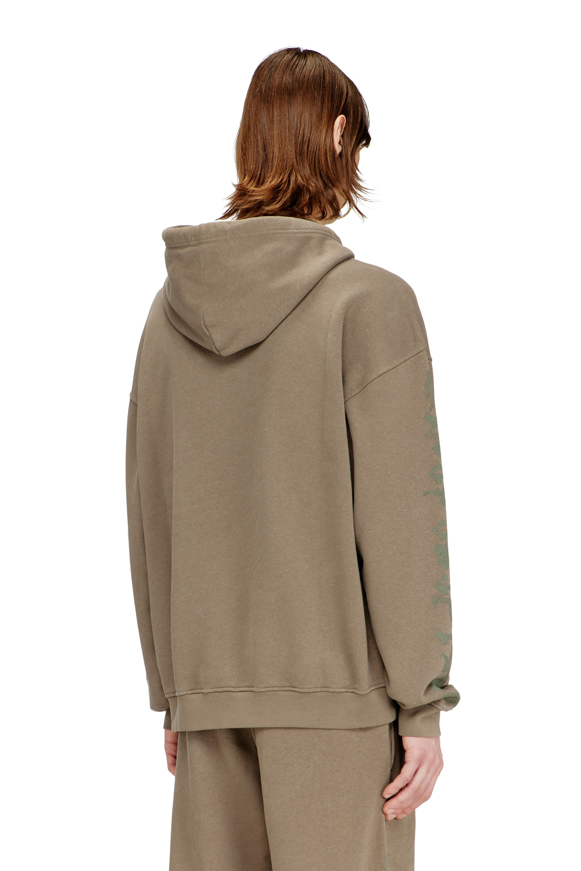 Diesel - S-GRIFFON, Man's Treated hoodie with griffin print in null - 4