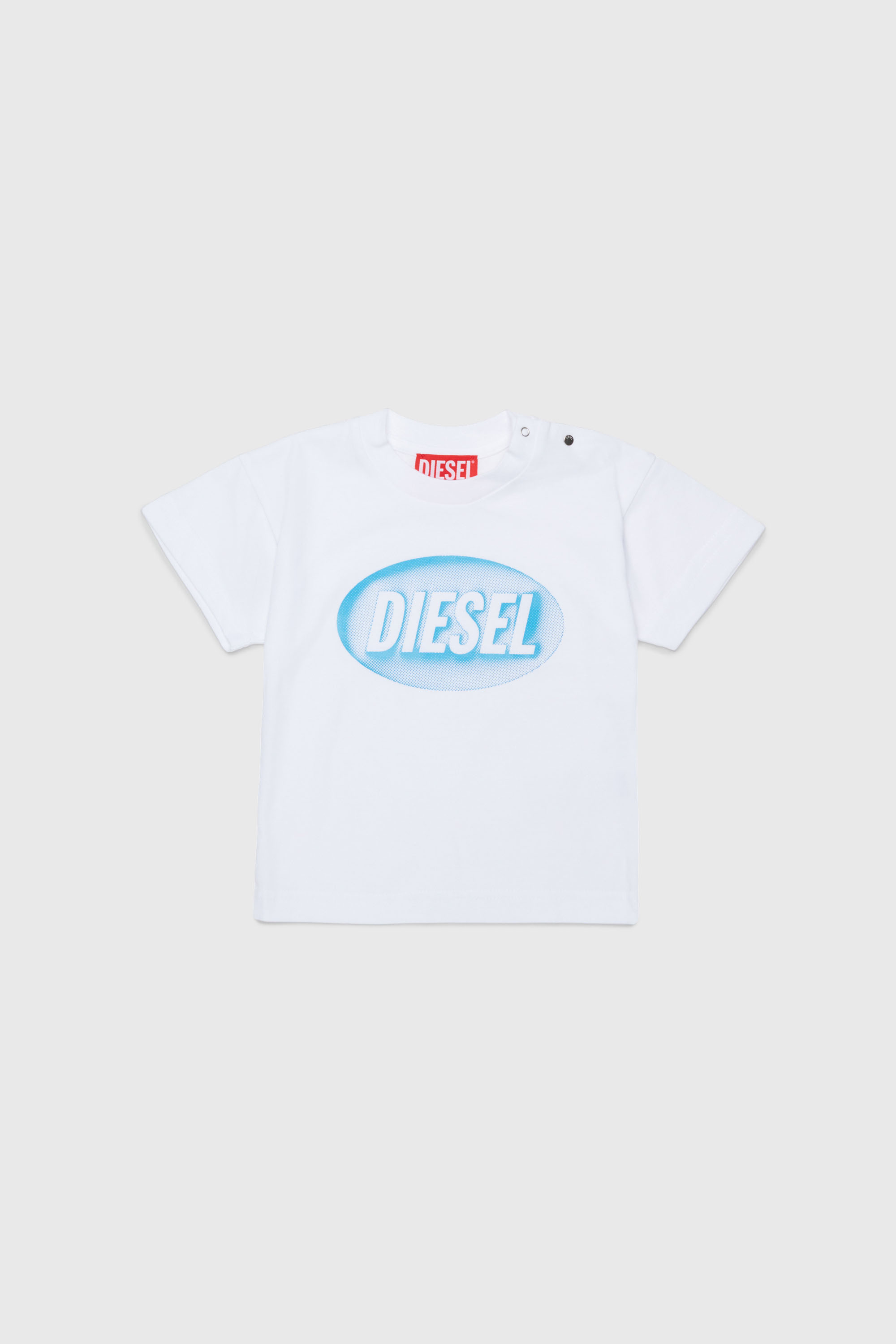 Diesel - TDSELB, Unisex's Cotton T-shirt with logo print in White - 1