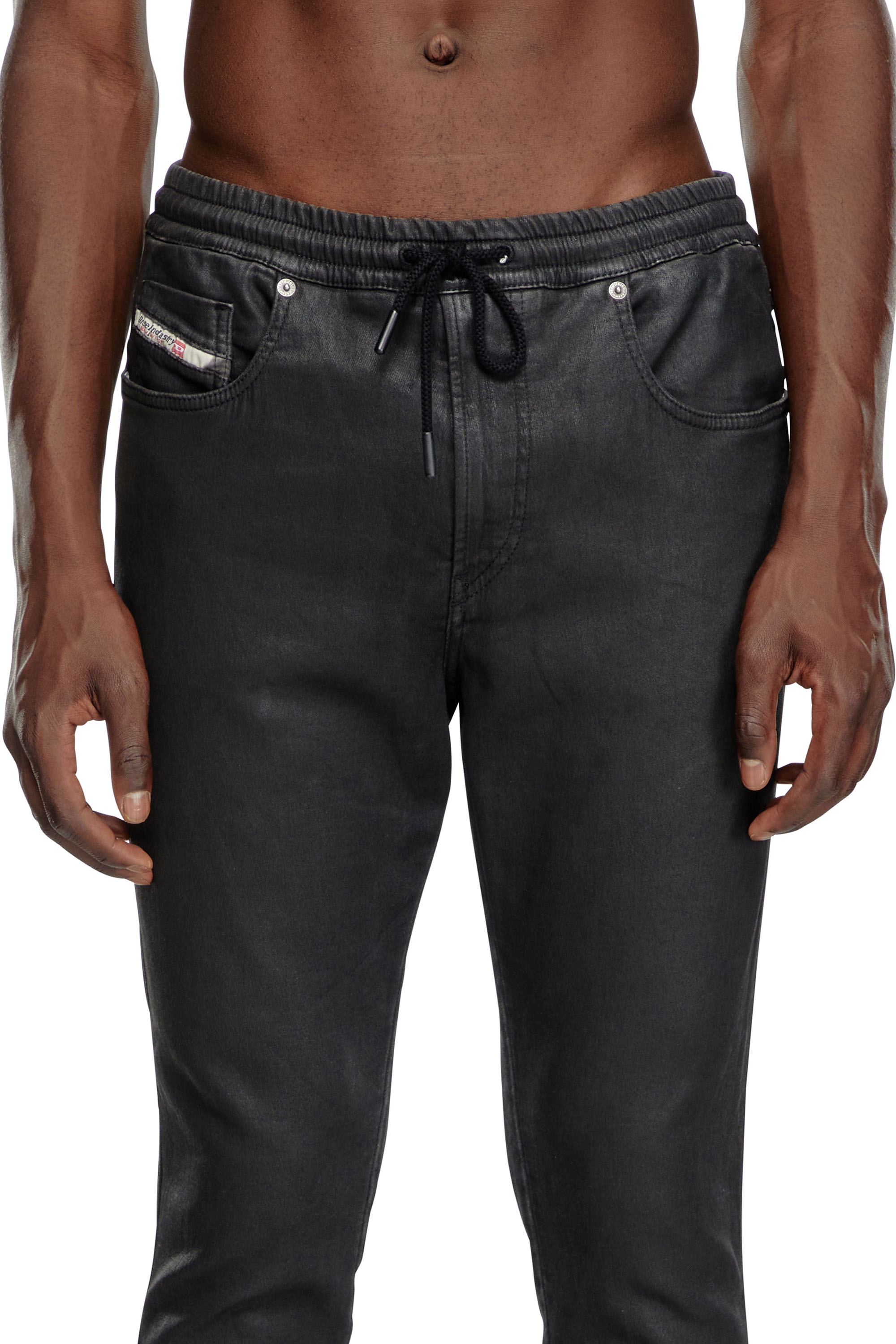 Diesel - Man Slim 2060 D-Strukt Joggjeans® 068LP, Black/Dark grey - Image 4