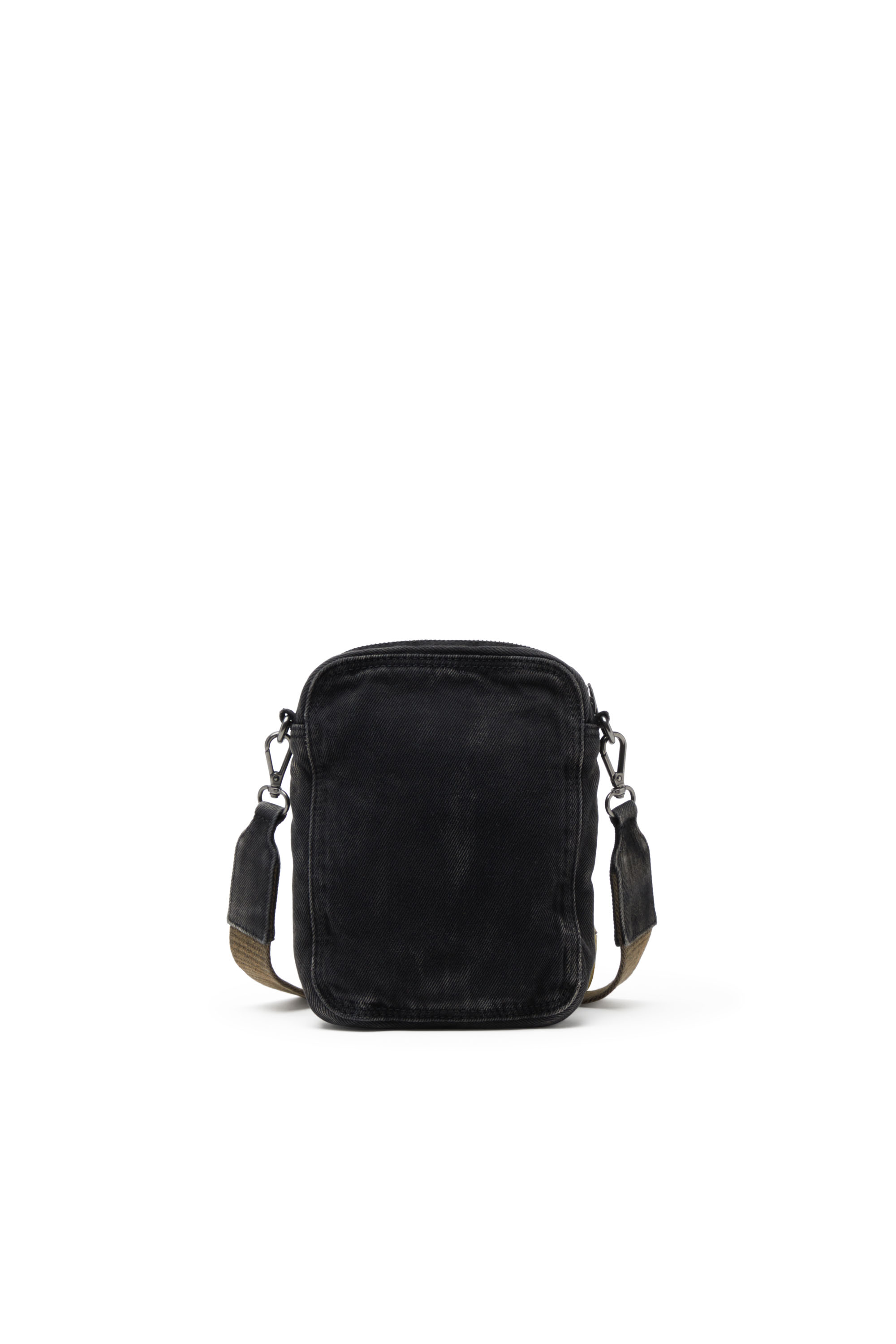 Diesel - MULTI-PKTS CROSSBODY X, Man's Multi-Pkts-Crossbody bag in washed denim in Black - 2