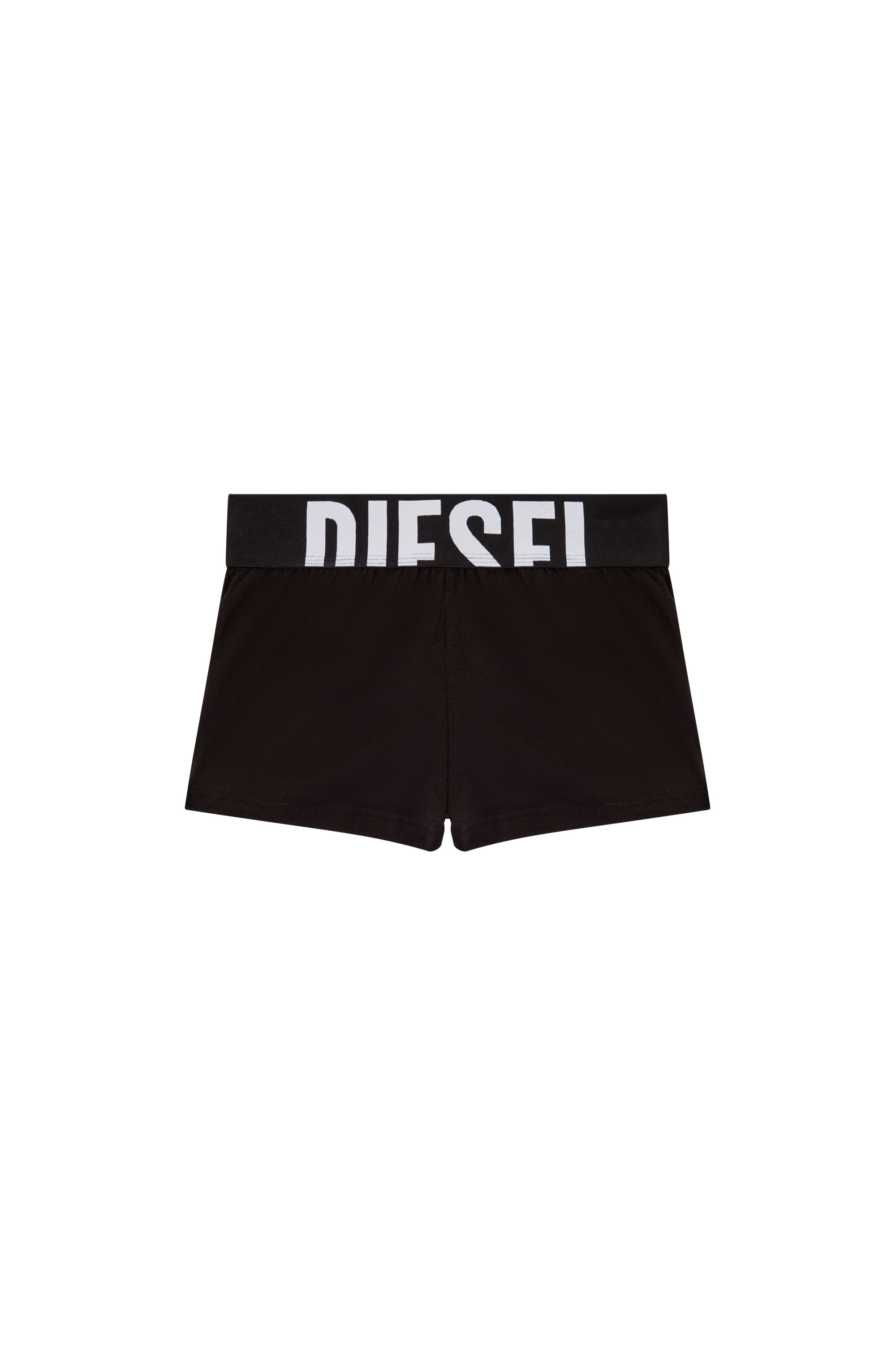 Diesel - ARIANNA-D-POP, Woman's Terry cotton shorts with cut-off logo in Black - 3