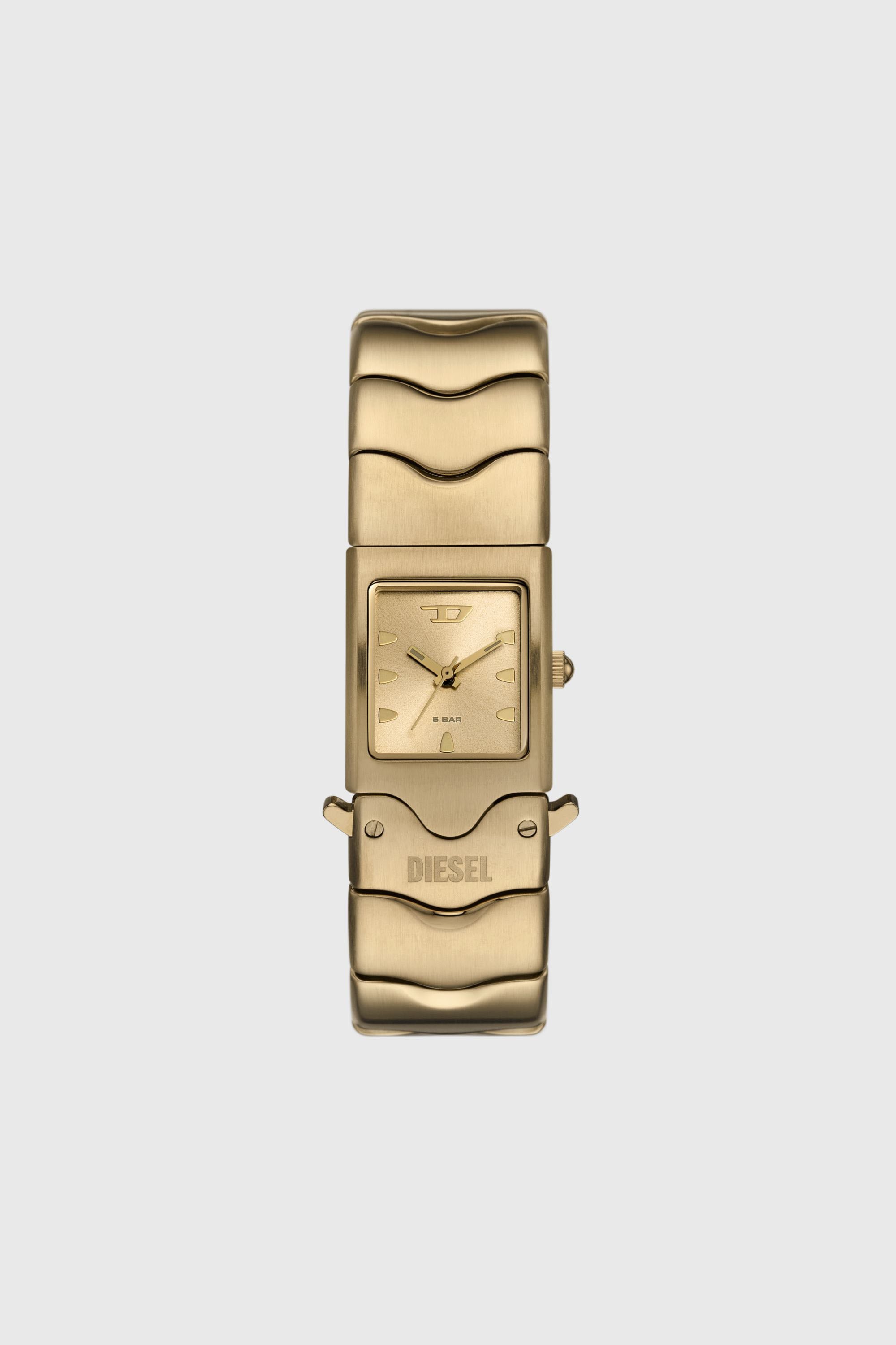 Diesel - DZ2223, Unisex's Diesel Closer Three-Hand Gold-Tone Stainless Steel Watch in Gold - 1