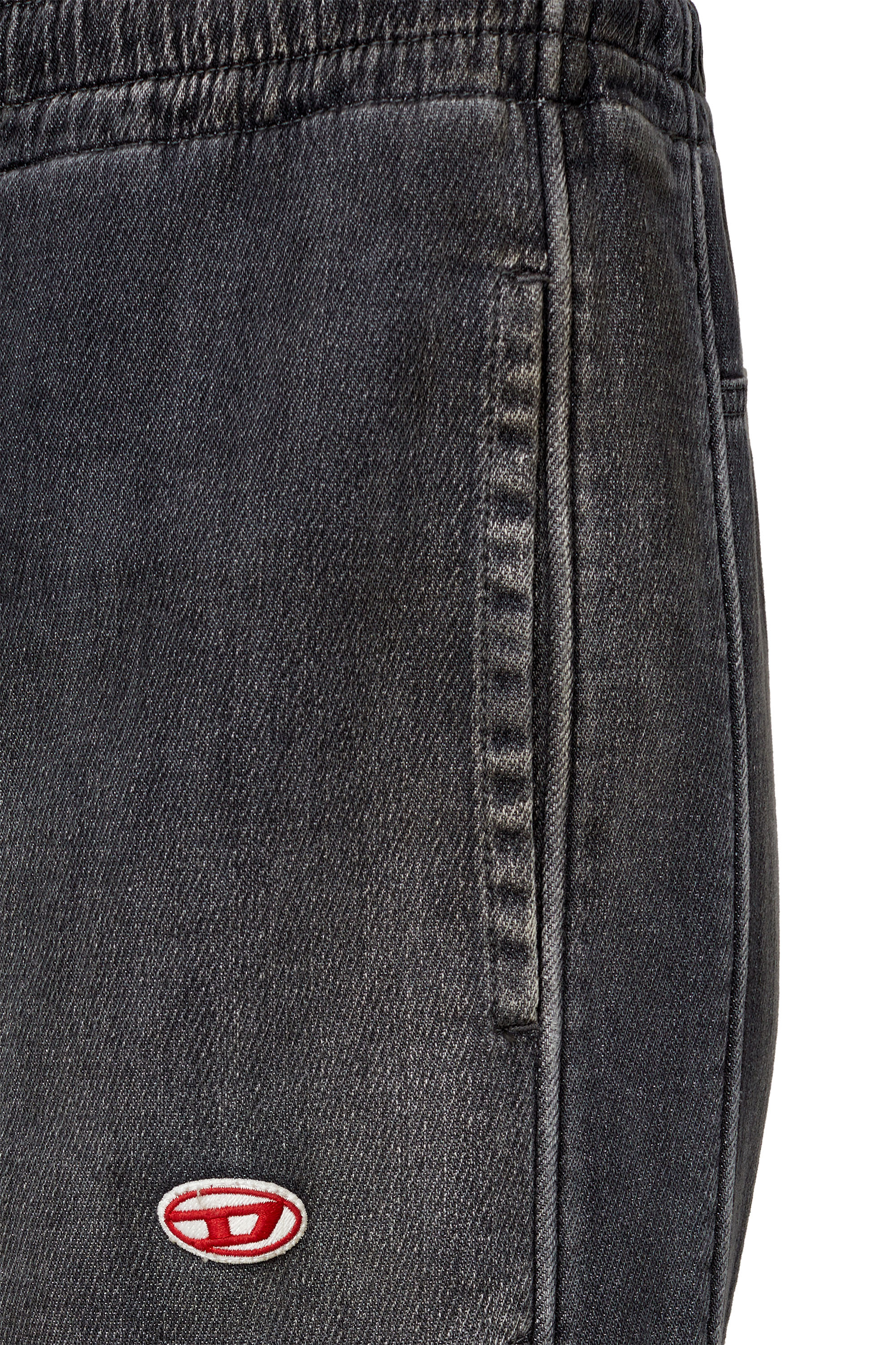 Diesel - Straight D-Martians Track Denim 09E30, Black/Dark grey - Image 4