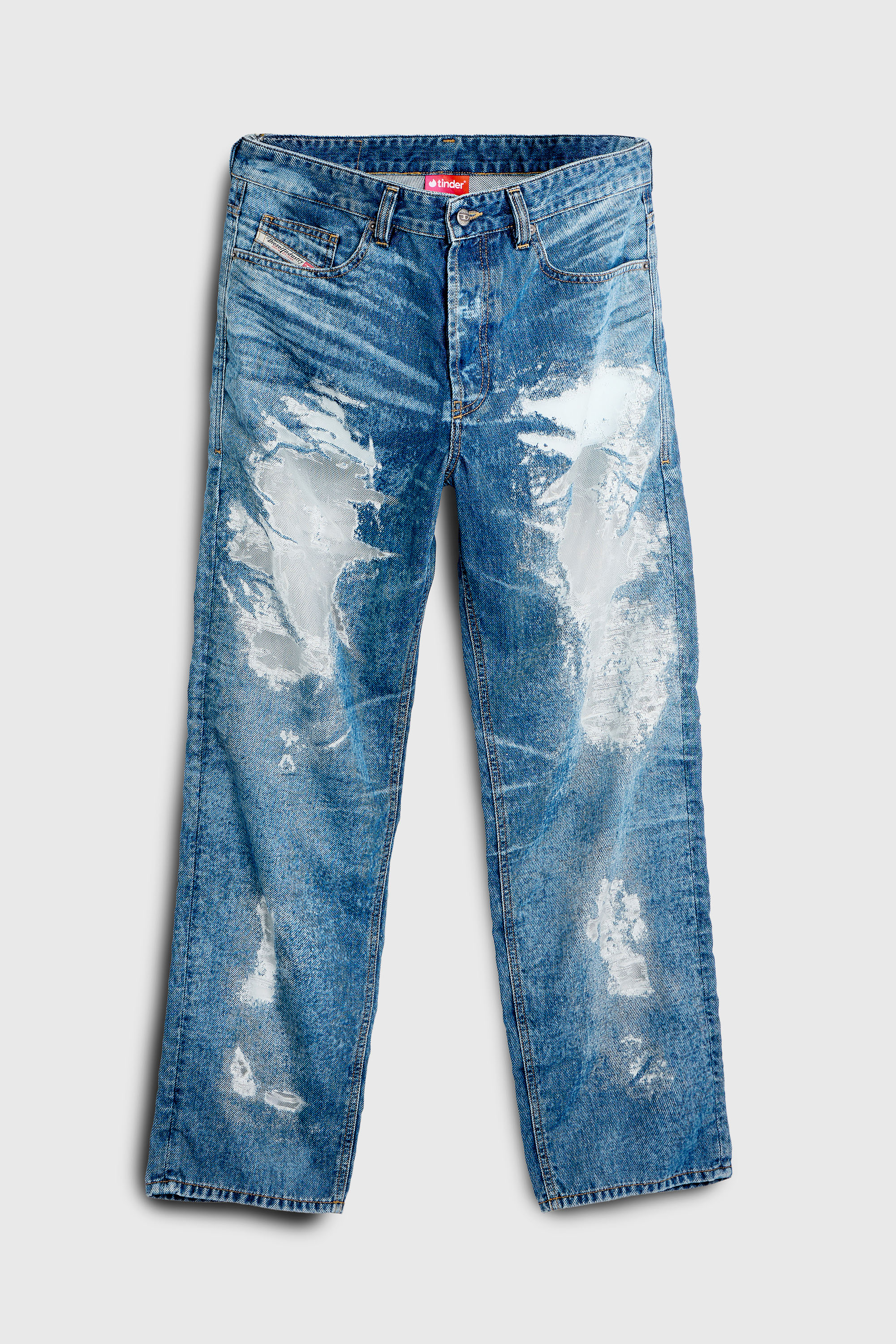 Diesel - Man's Regular Jeans 2024 D-Macs 068ZH, Medium blue - 3