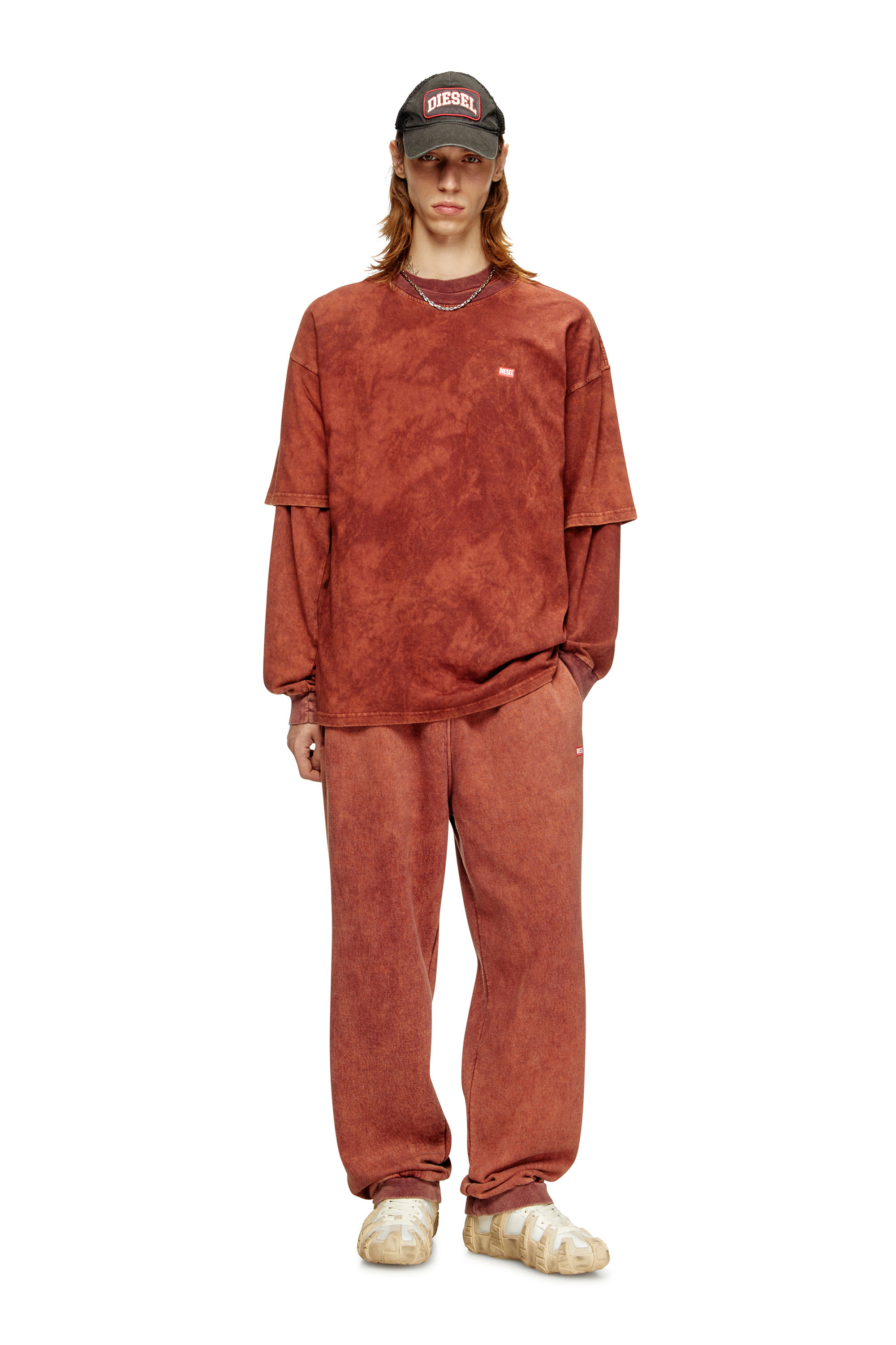 T-BOXT-T4, Brown Diesel - T-BOXT-T4, Man's Jersey t-shirt with logo in Brown - 1