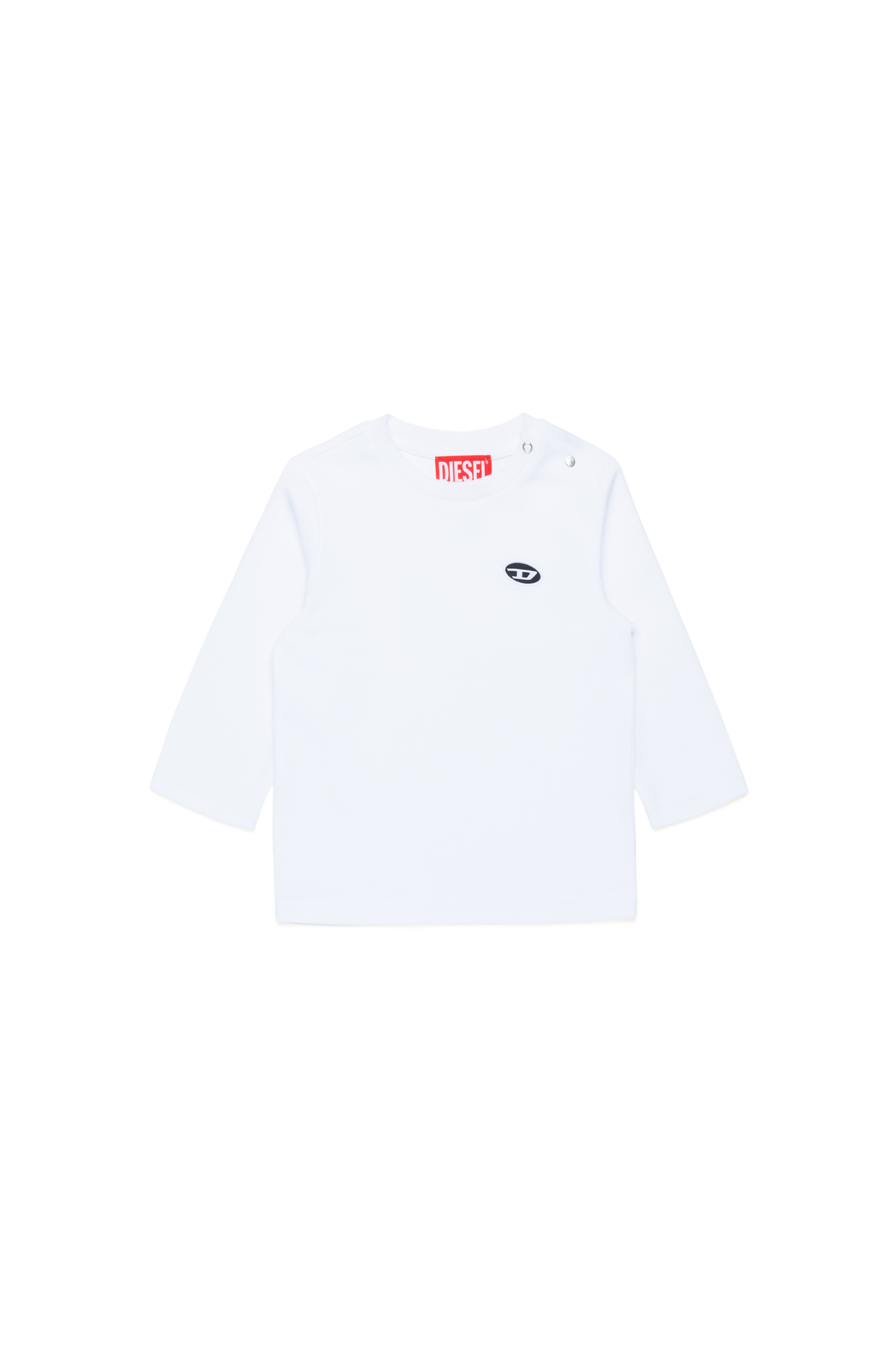 Diesel - TJUSTDOVALPJLSB, Man Long-sleeve T-shirt in organic cotton in White - Image 1