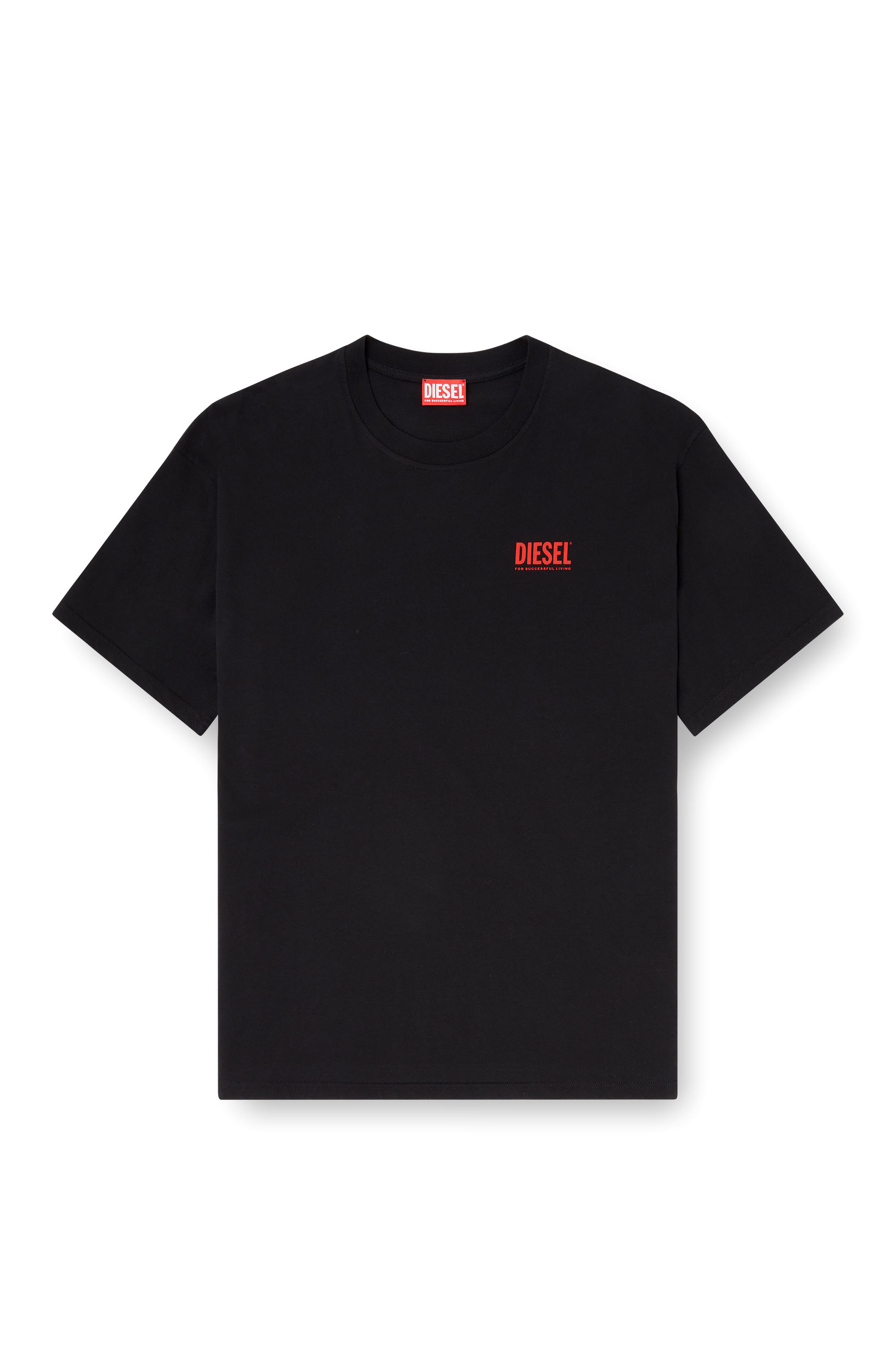 Diesel - T-BOXT-BISK, Man's Cotton T-shirt with Diesel Biscotto print in Black - 3
