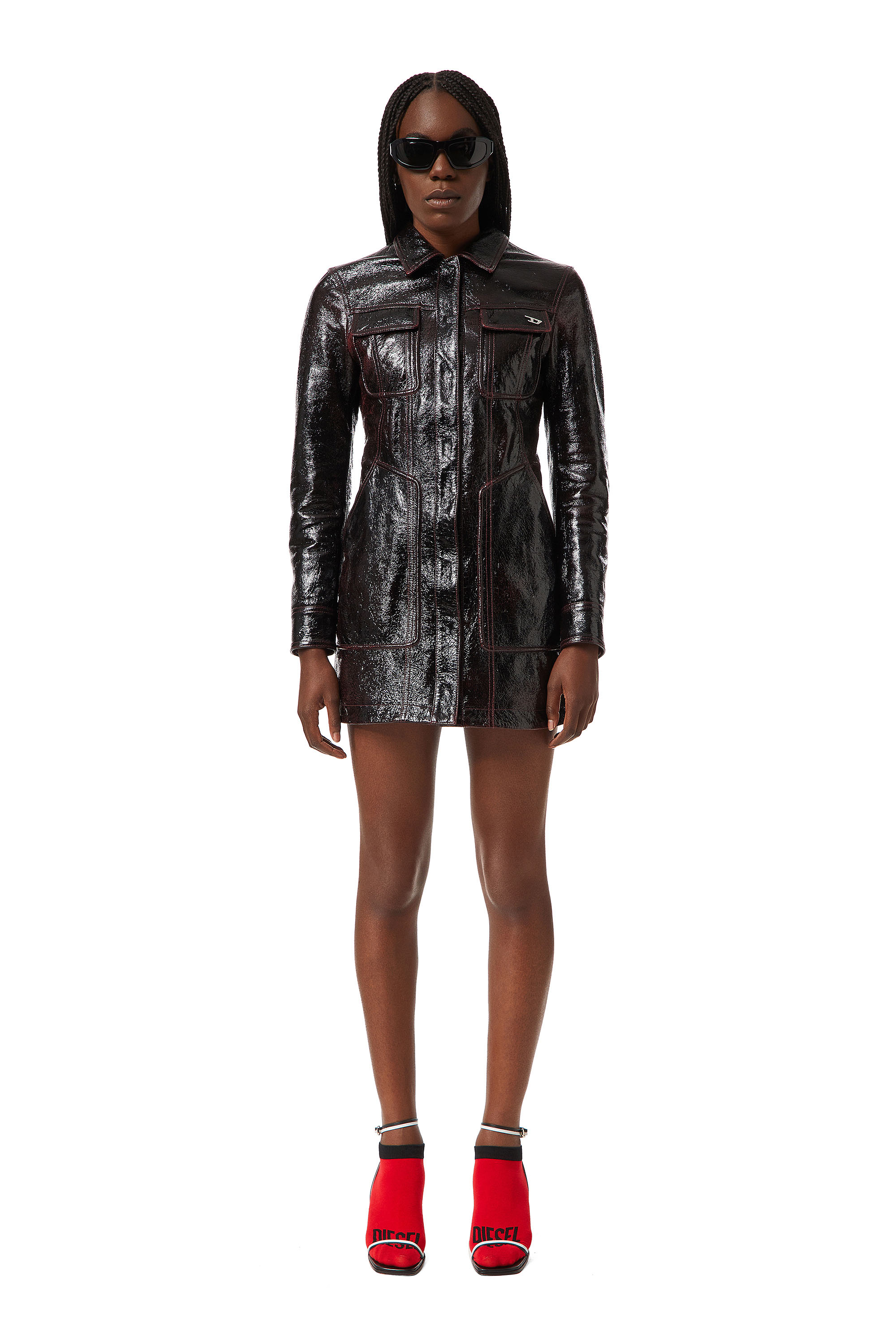 L-VINACCIA, Black/Violet - Leather jackets