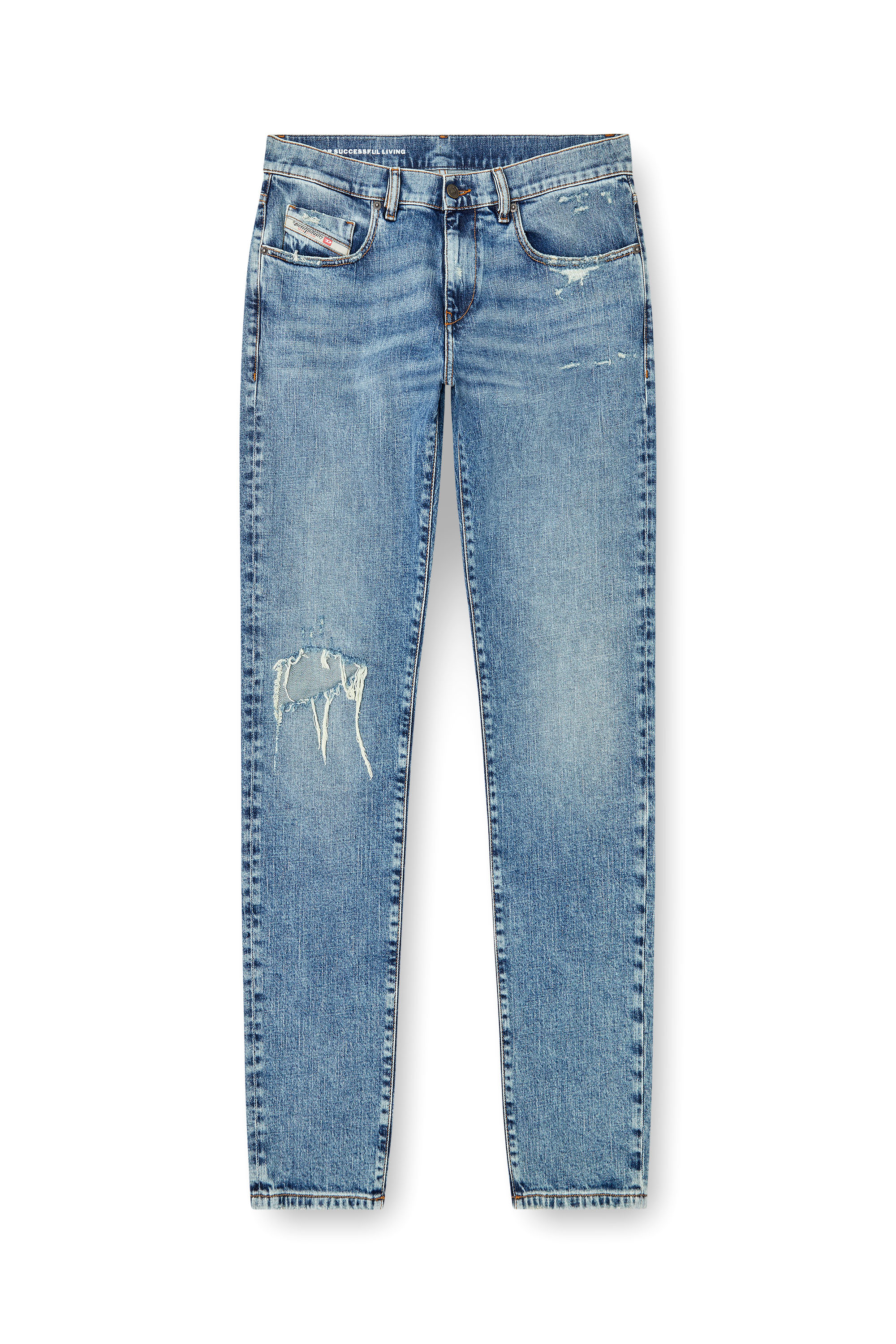 Diesel - Man's Slim Jeans 2019 D-Strukt 09L34, Light Blue - 3