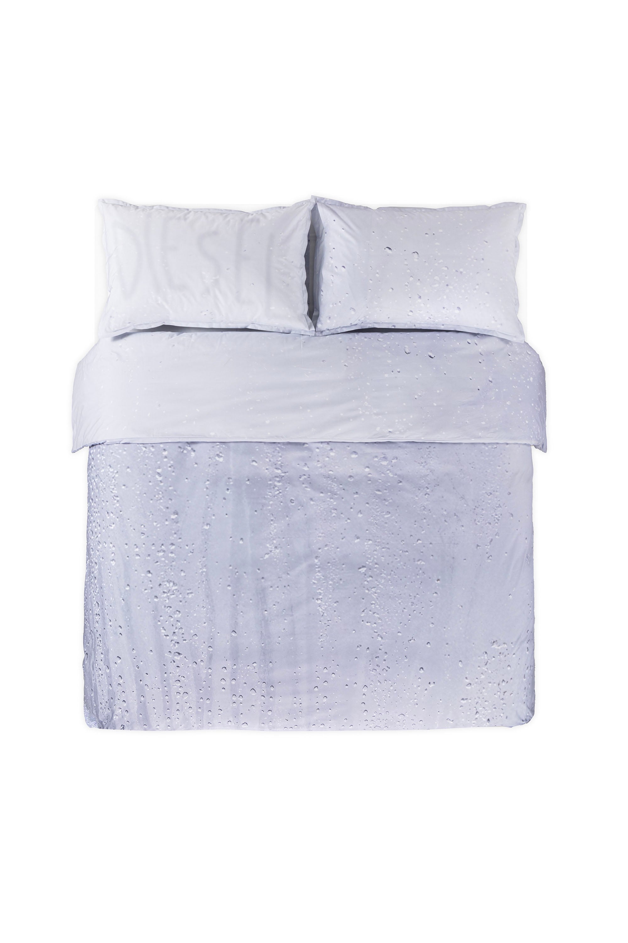 Diesel - 1018097  WET PERCALE DUVET COVER SET, Unisex's Percale duvet cover set for queen size bed in Grey - 1