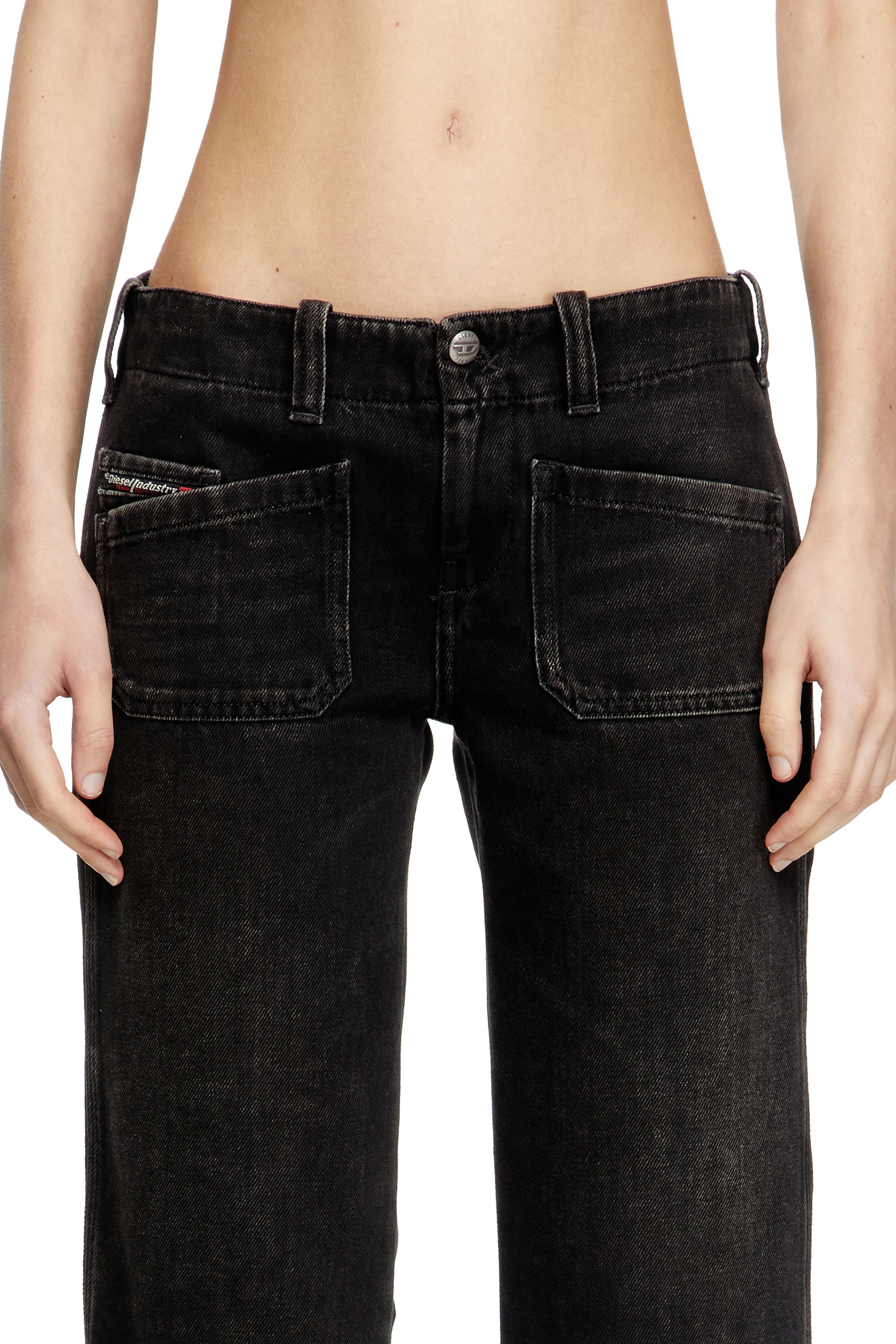 DE-KEATE-SHORT, Black Diesel - DE-KEATE-SHORT, Woman's Capri shorts in denim in Black - 5