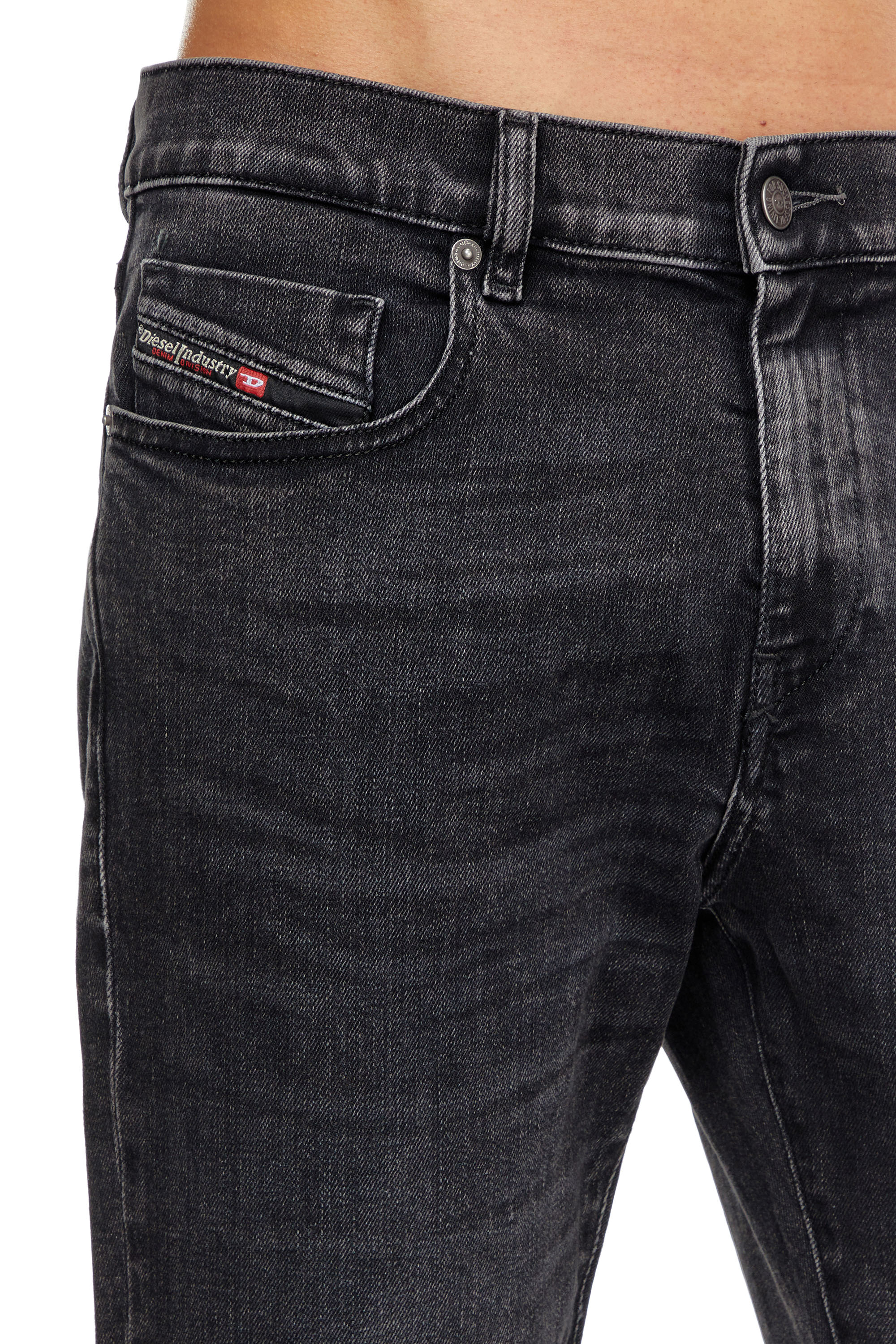 Diesel - Slim Jeans 2019 D-Strukt 09B83, Black/Dark grey - Image 3