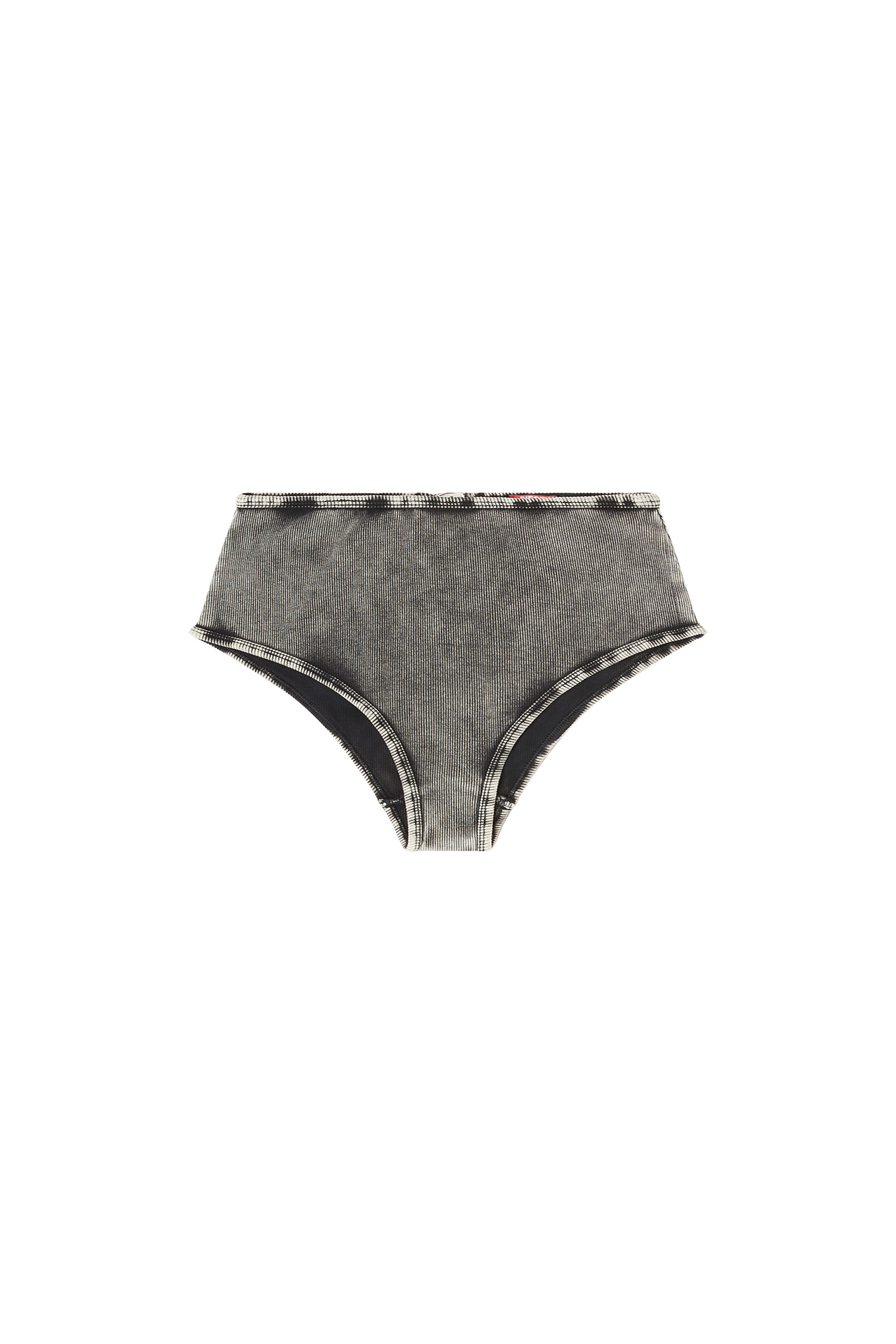 Diesel - CHARLI-DNM, Woman's High-waisted stretch-cotton panties in Dark grey - 4
