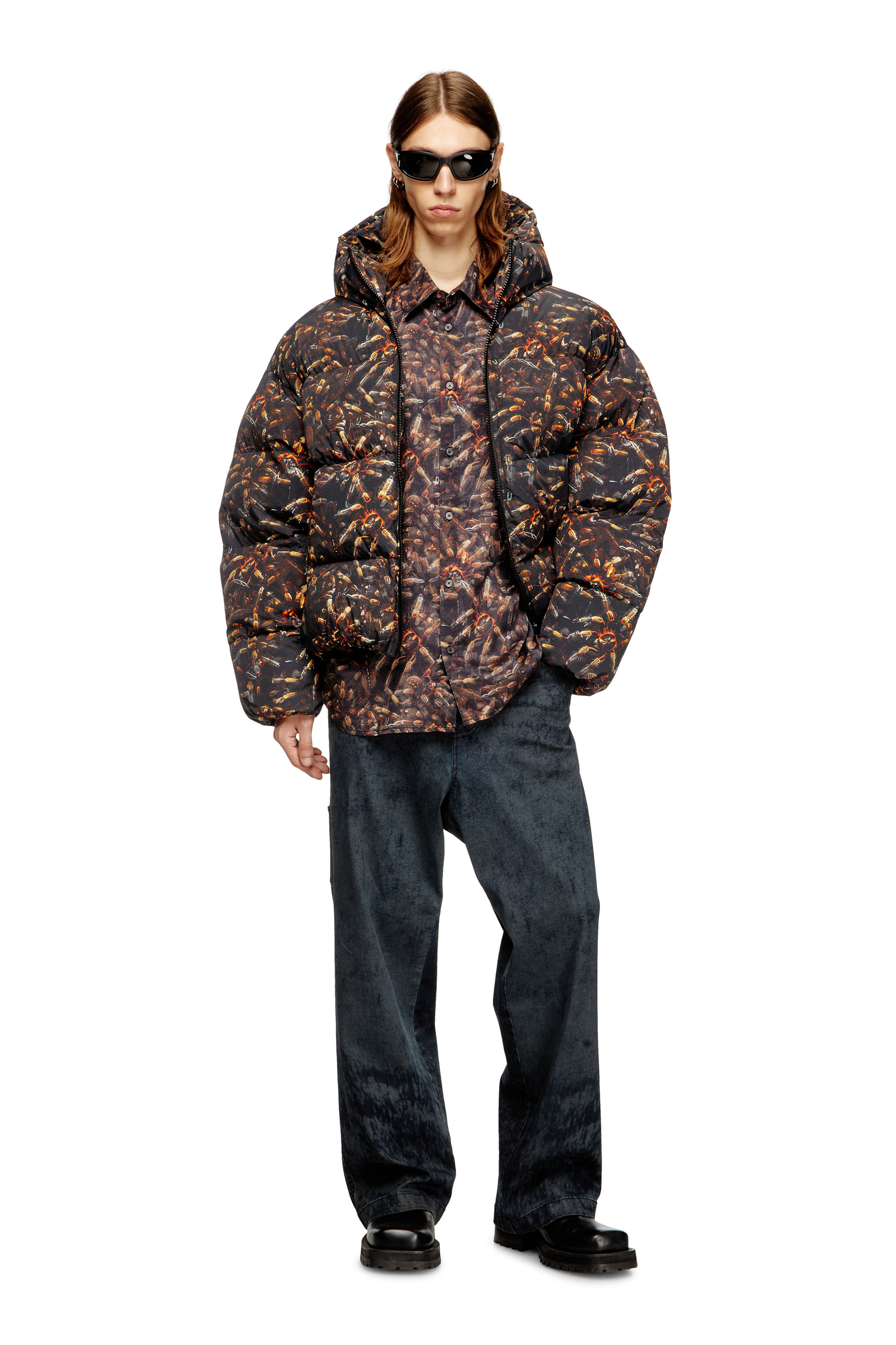 Diesel - S-SIMPLY-SPIDER-PJBK, Man's Lyocell shirt with all-over print in null - 2