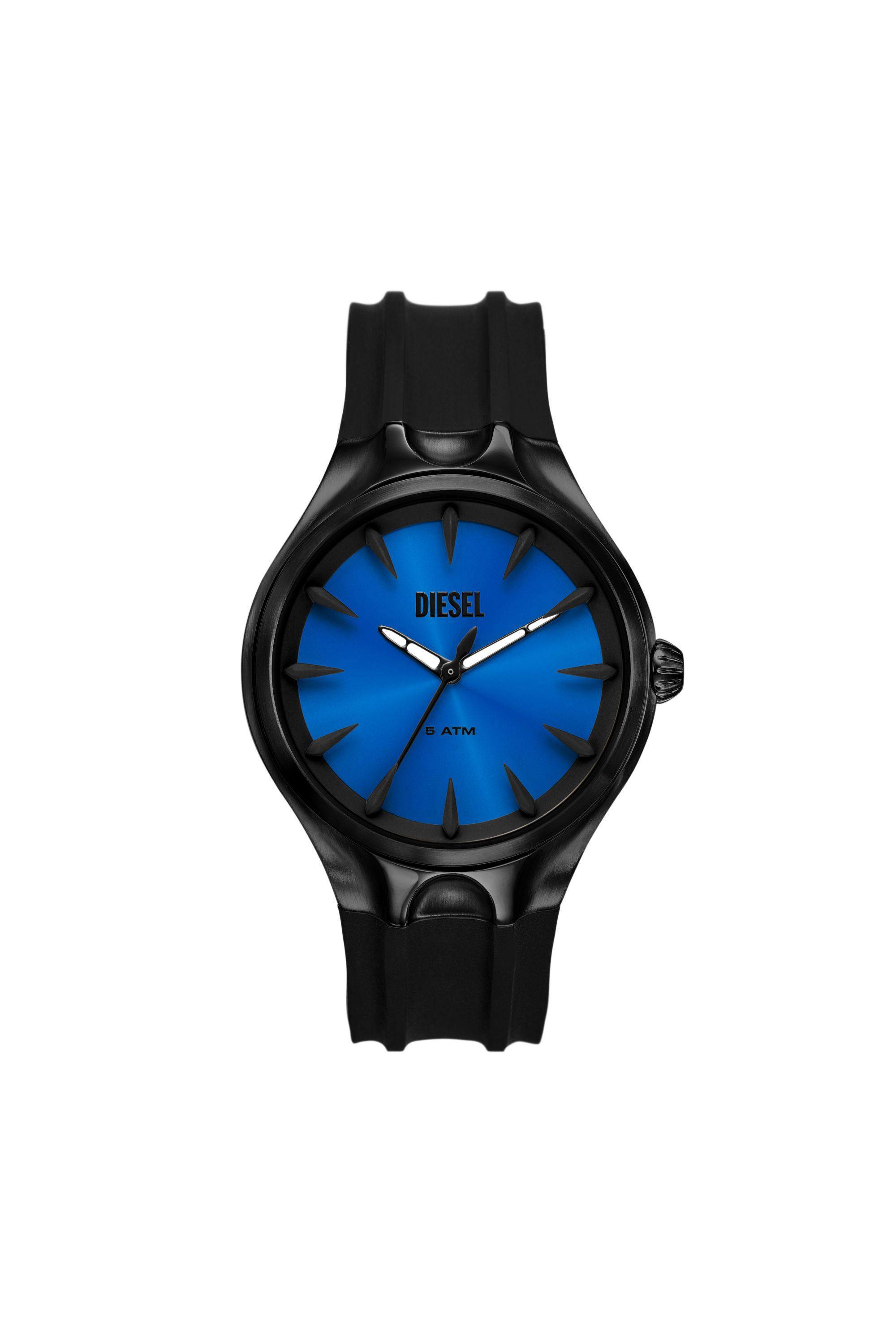 Diesel - DZ2203, Man Streamline three-hand black silicone watch in Black - Image 1