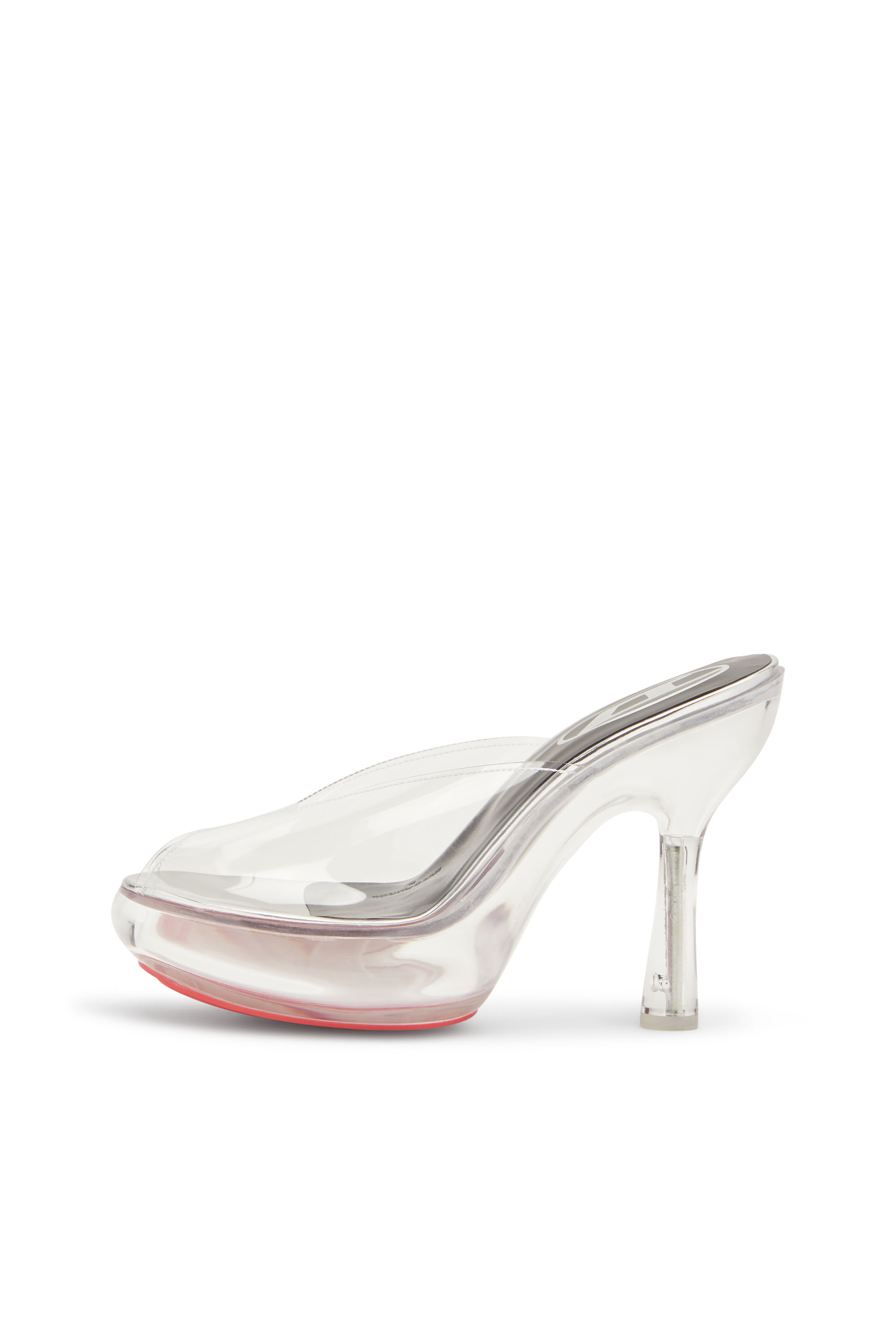 Diesel - D-LAKE PLATFORM SDL, Woman's D-Lake-Platform mules in TPU and acetate in White - 8