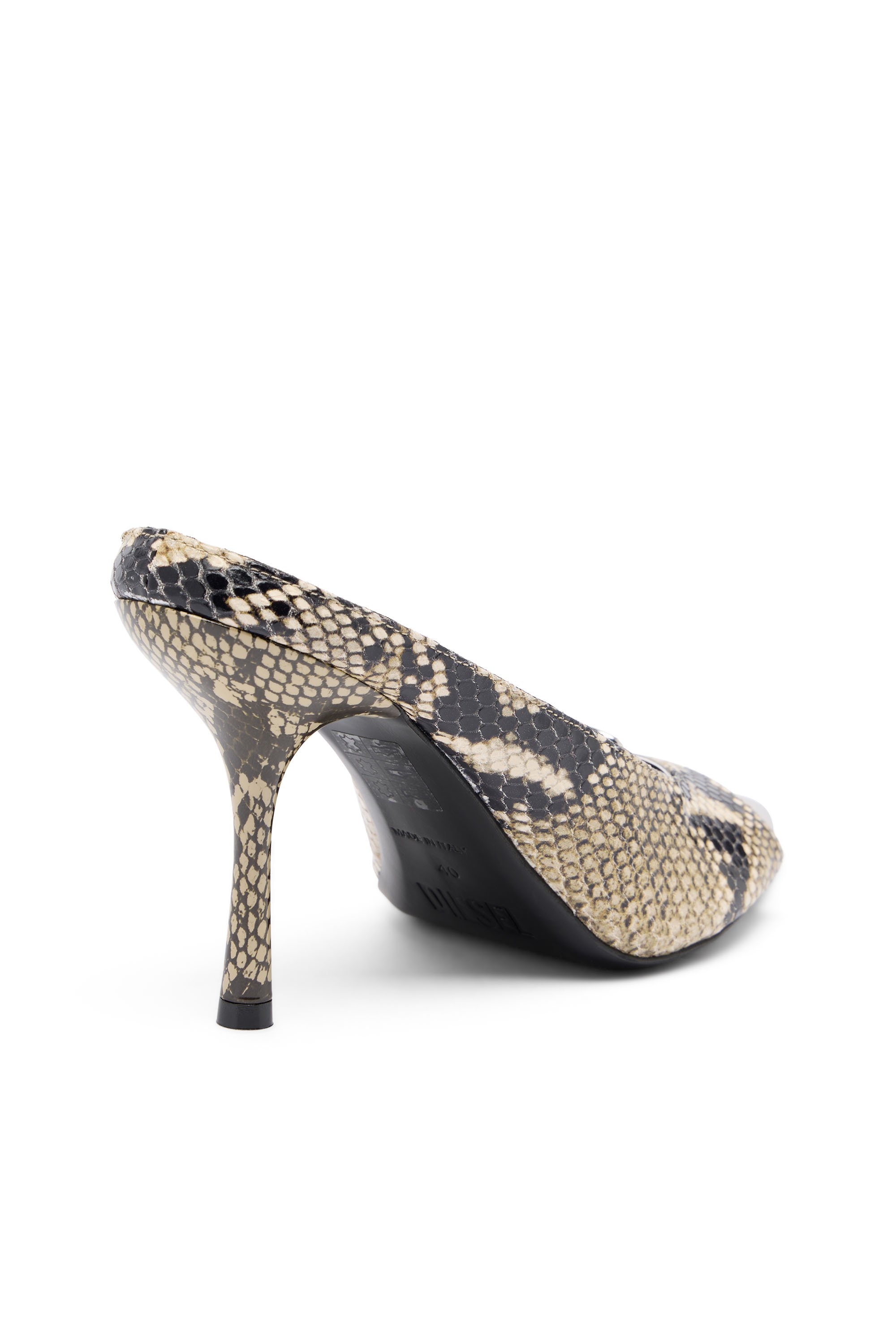 Diesel - D-DIAM'S SA 90, Woman's D-Diam's-High leather mule with floating Oval D in Multicolor - 5