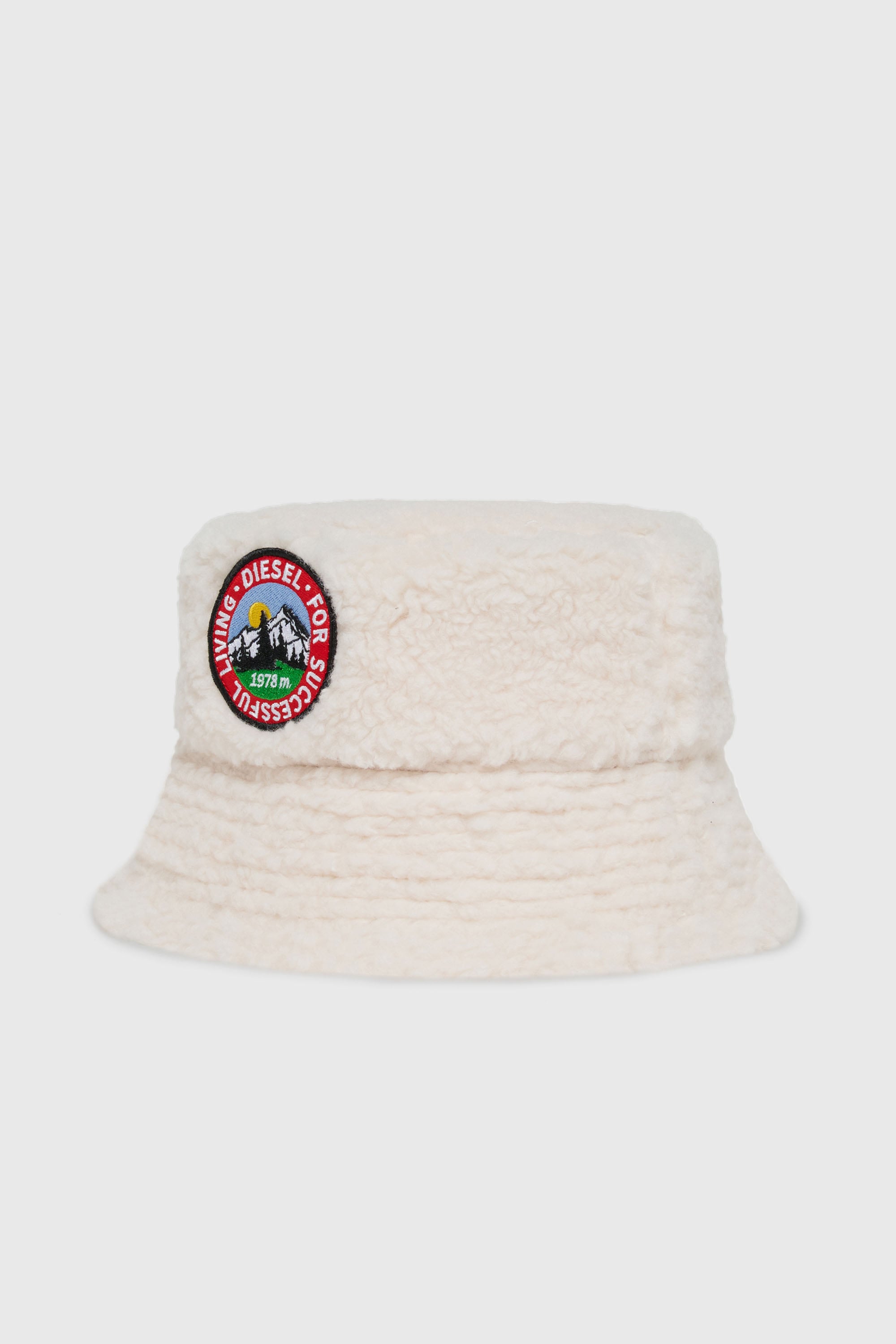 Diesel - FBONT, Unisex's Bucket hat in cosy pile fabric in White - 1
