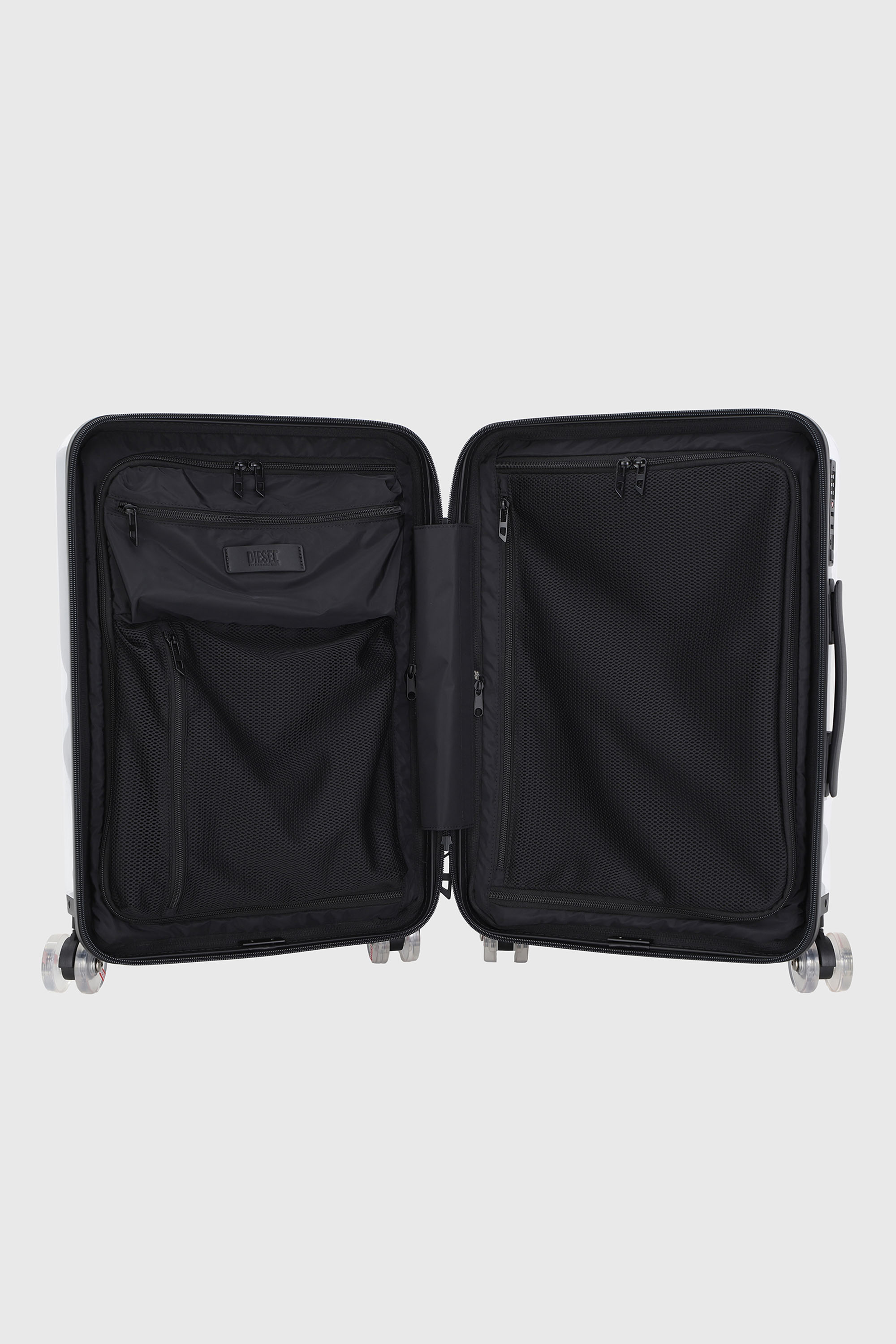 Diesel - LU0036 HARD LUGGAGE - DSL009, Unisex's Transparent logo suitcase size S in Black - 3