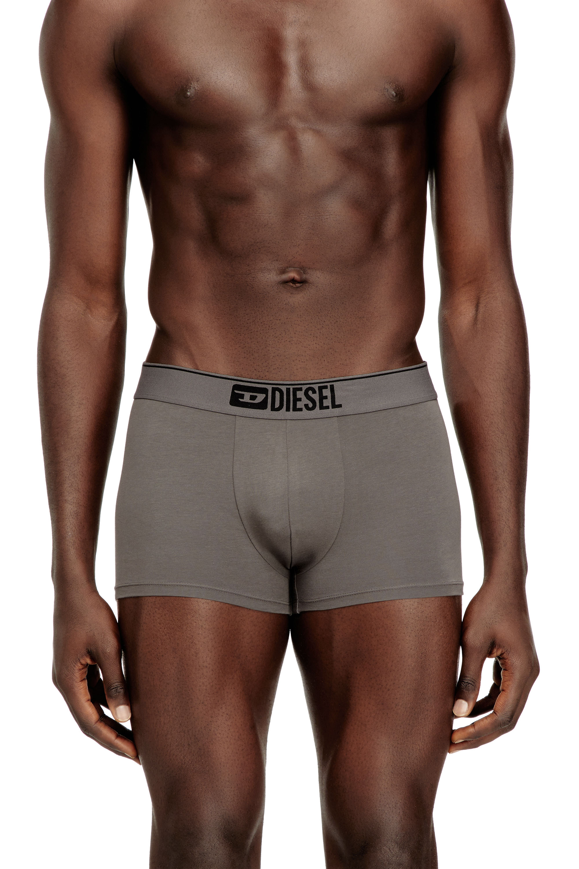 Diesel - UMBX-DAMIENTHREEPACK, Man's Three-pack of plain boxer in Black/Grey - 3