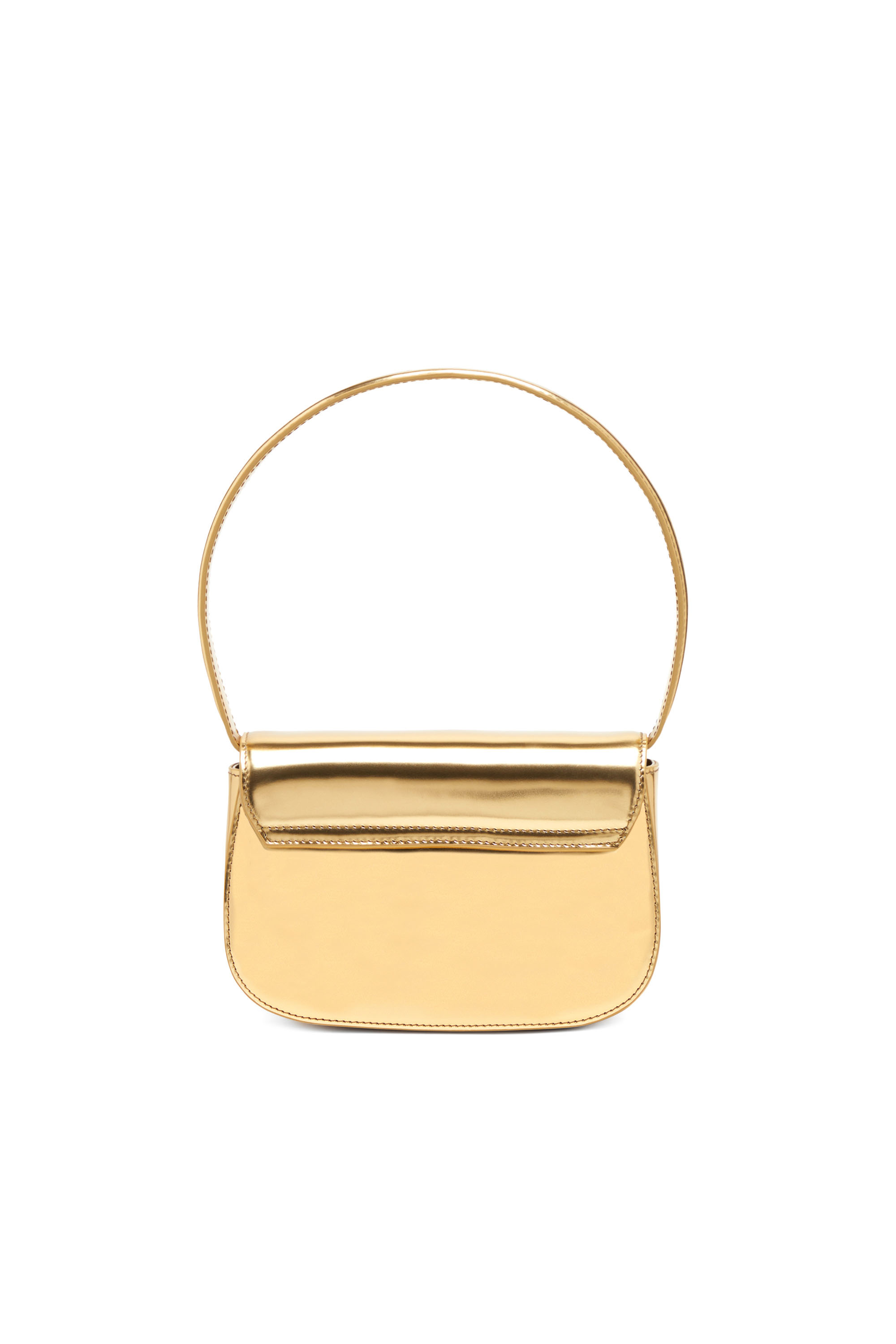 1DR, Gold Diesel - 1DR, Woman's 1DR-Iconic shoulder bag in mirrored leather in Gold - 2