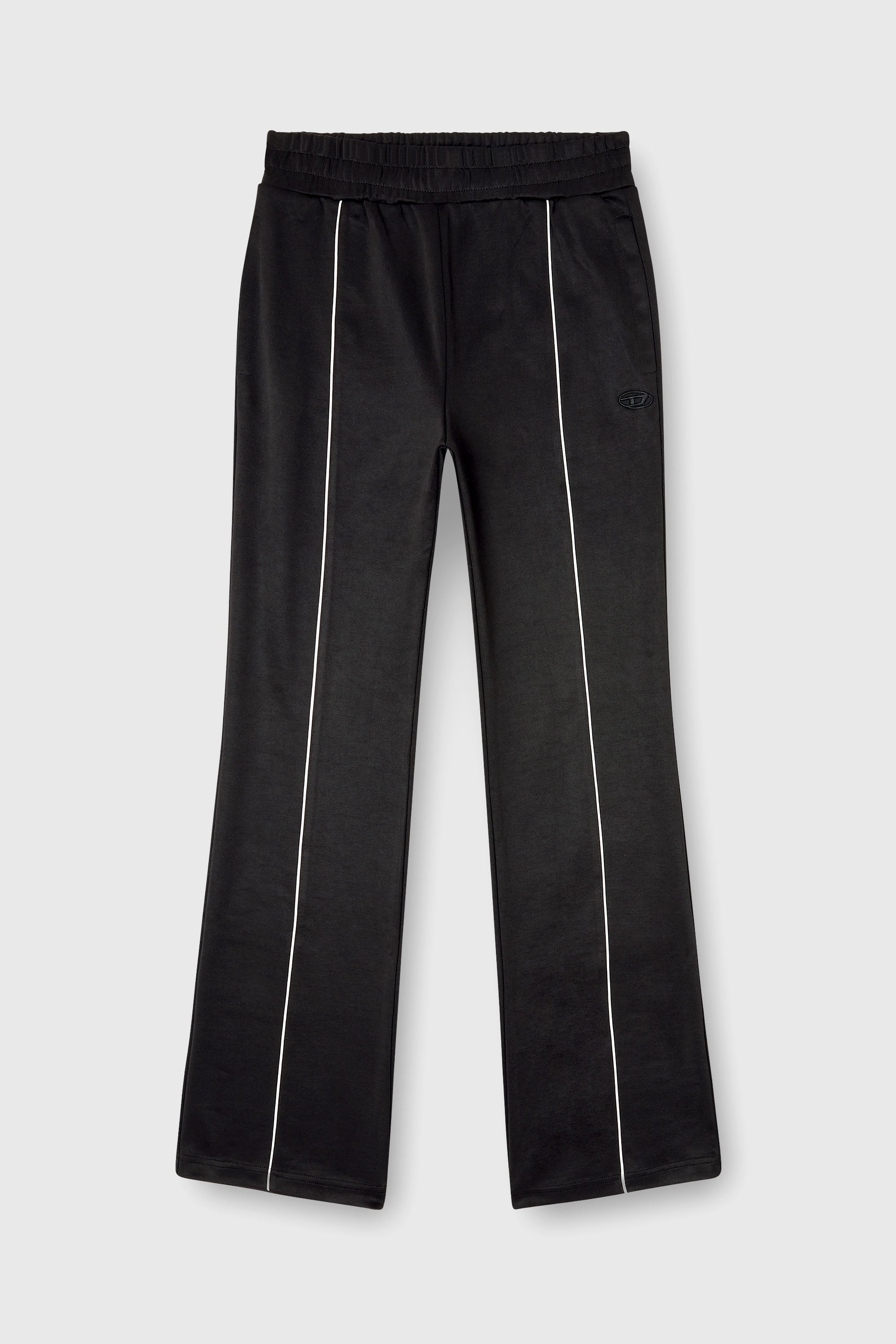 Diesel - P-LOCKINGIN-OD, Woman's Track pants with contrast piping in Black/White - 2