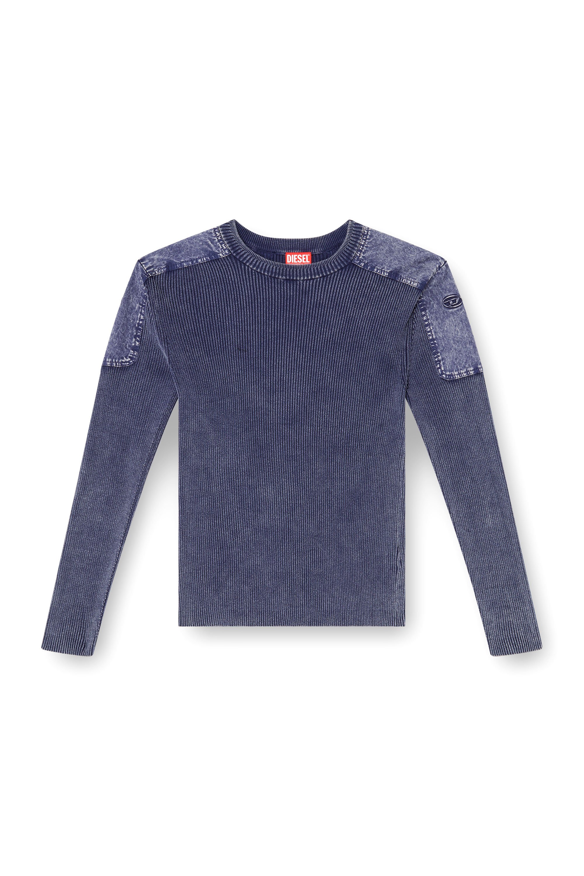 Diesel - K-MARTIN, Man's Jumper with contrast shoulder panels in null - 3