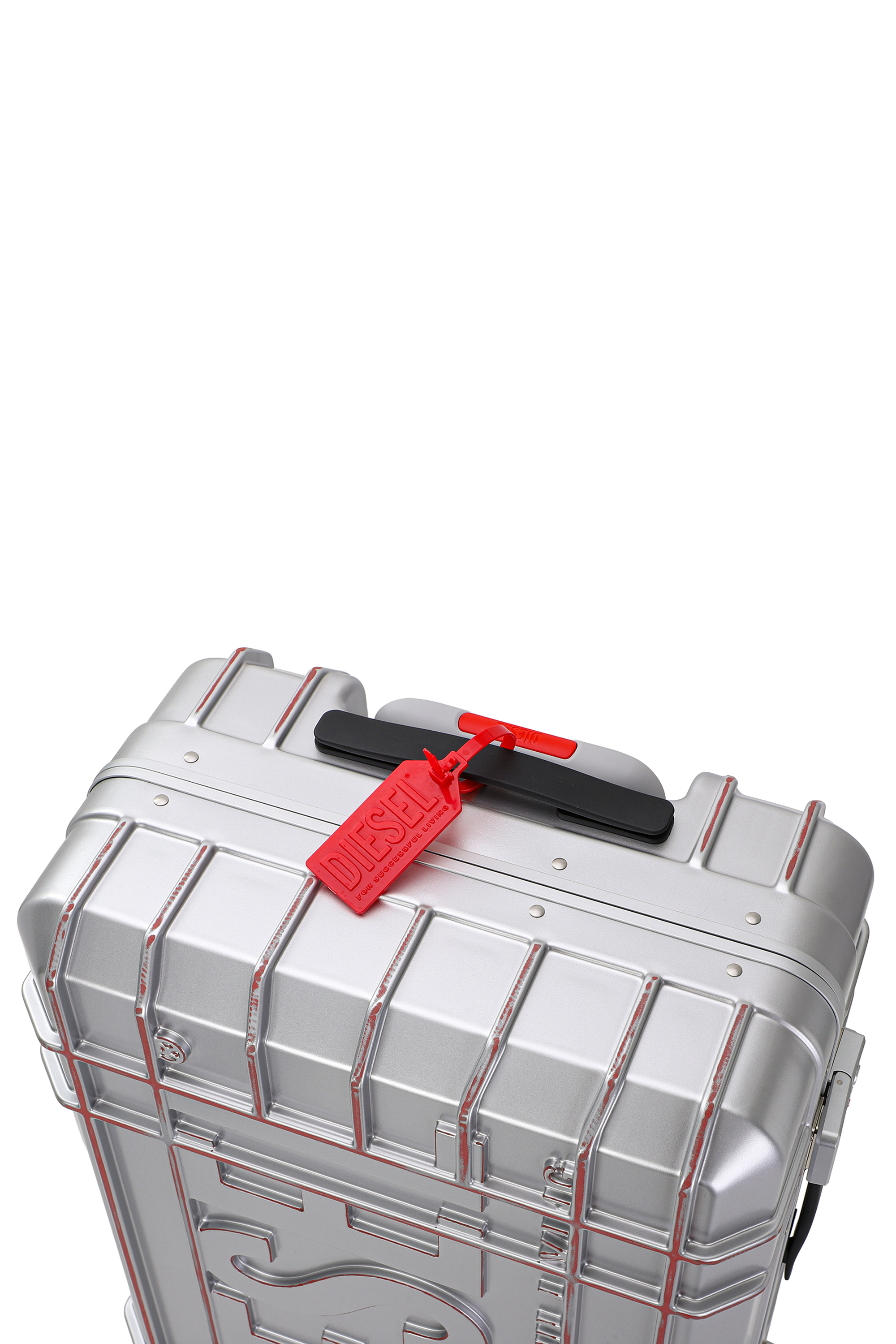 Diesel - DIESEL PC STRONG IMAGE TROLLEY- DSL003, Unisex's Rugged carry‑on suitcase 24" in Silver - 6