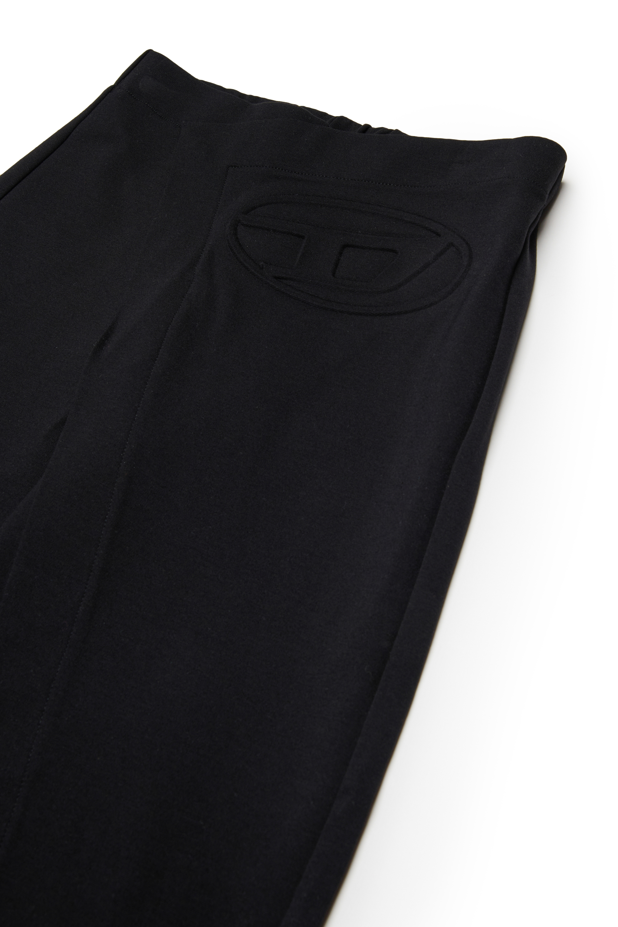 Diesel - PEGILSY, Woman's Wrap-front pants with mega Oval D logo in Black - 3