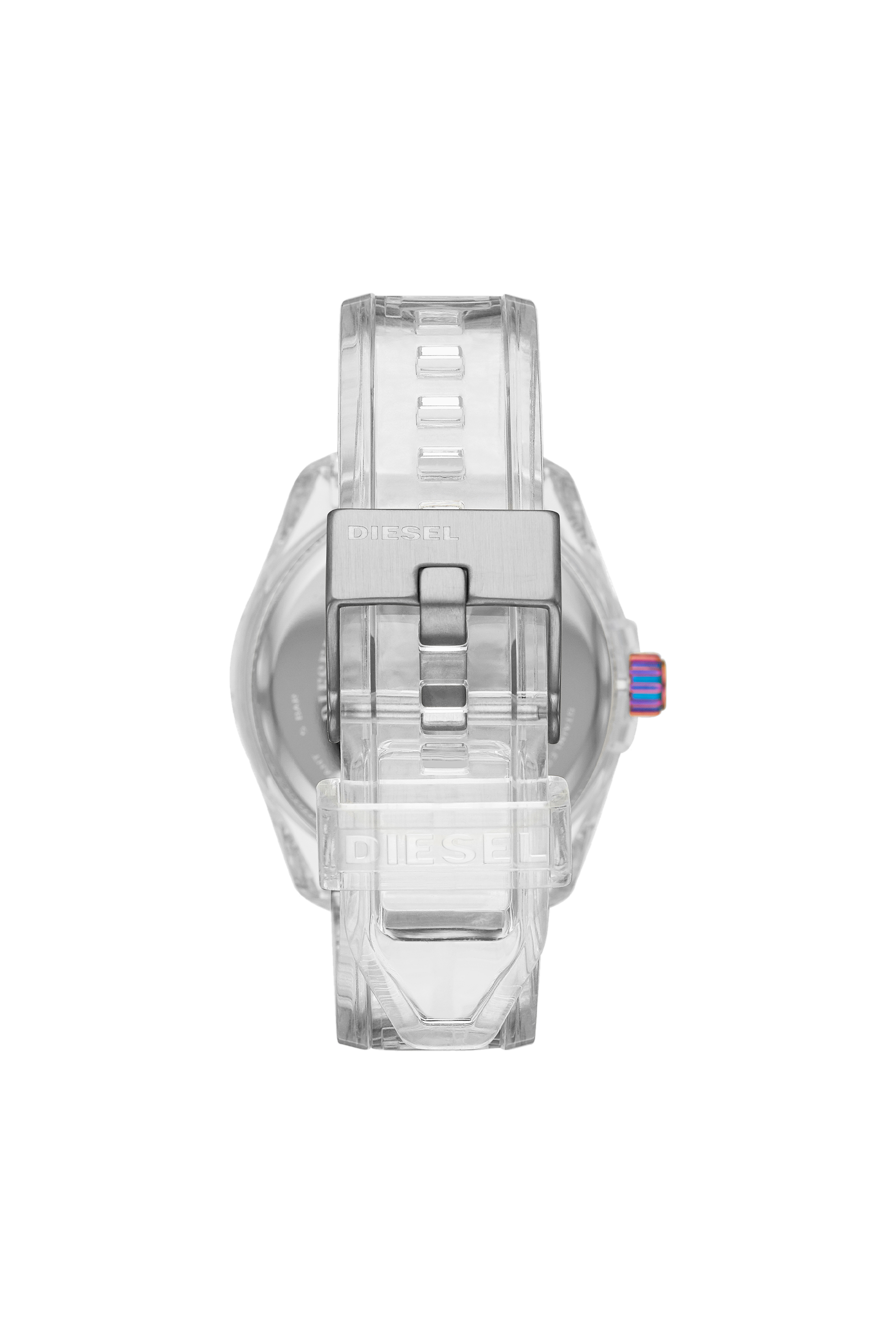 Diesel - DZ1926, Unisex's MS9 three-hand clear polyurethane watch in White - 2