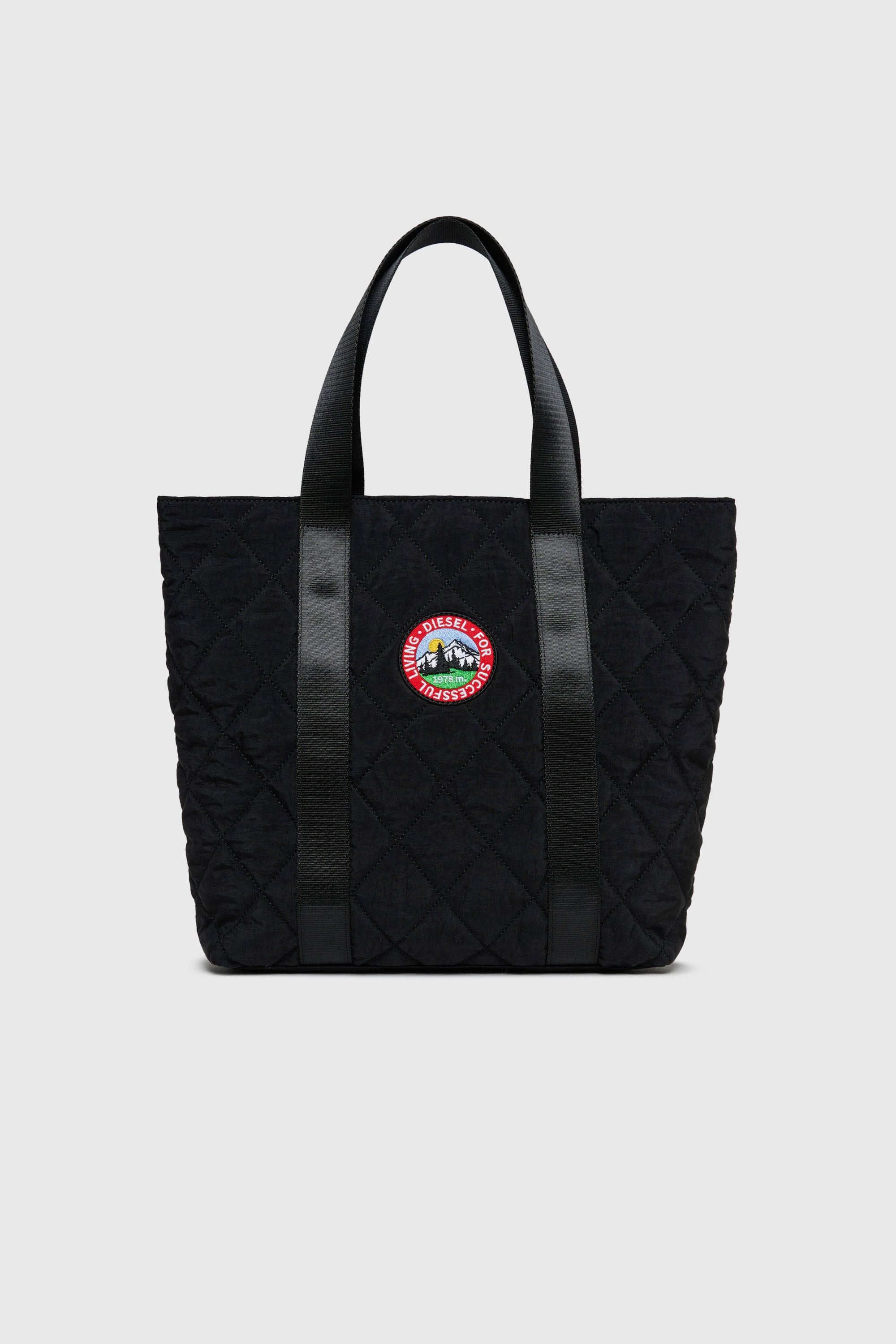 Diesel - WMONTY, Woman's WMONTY - Tote bag in quilted nylon in Black - 1