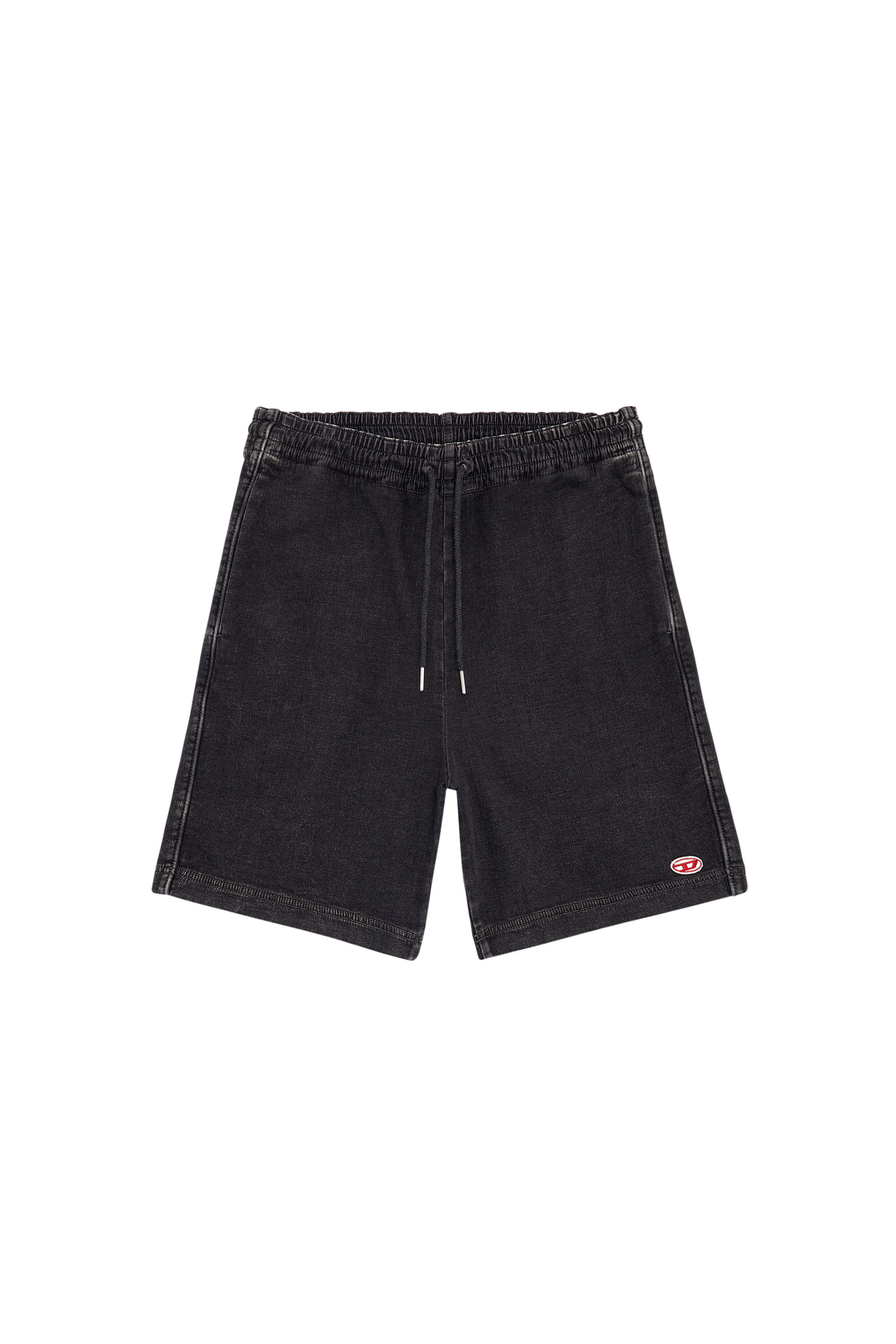 Diesel - D-BOXY TRACK DENIM SHORTS, Black/Dark grey - Image 3
