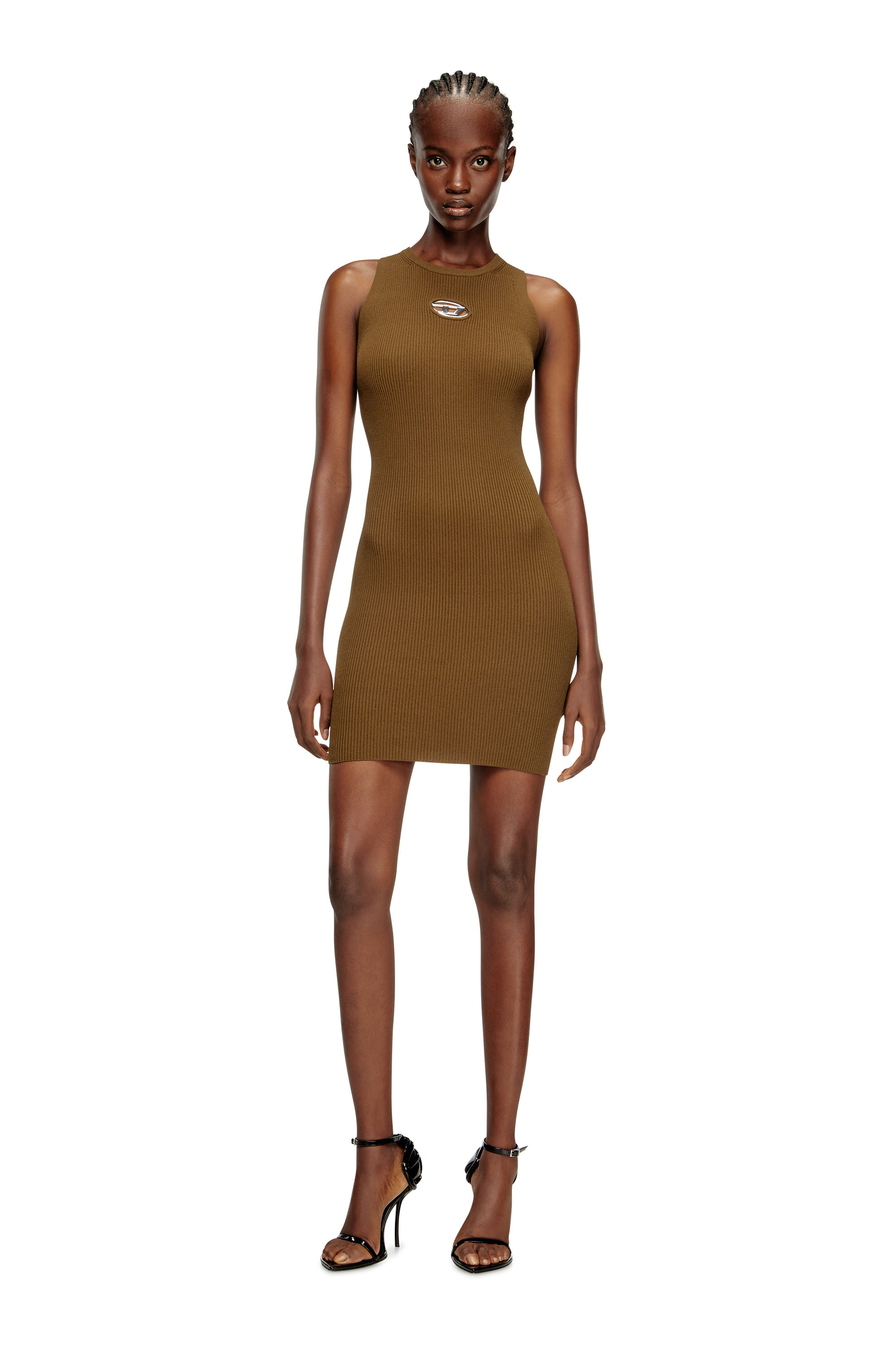 Diesel - M-CADDIX, Woman's Ribbed knit sleeveless dress in null - 3