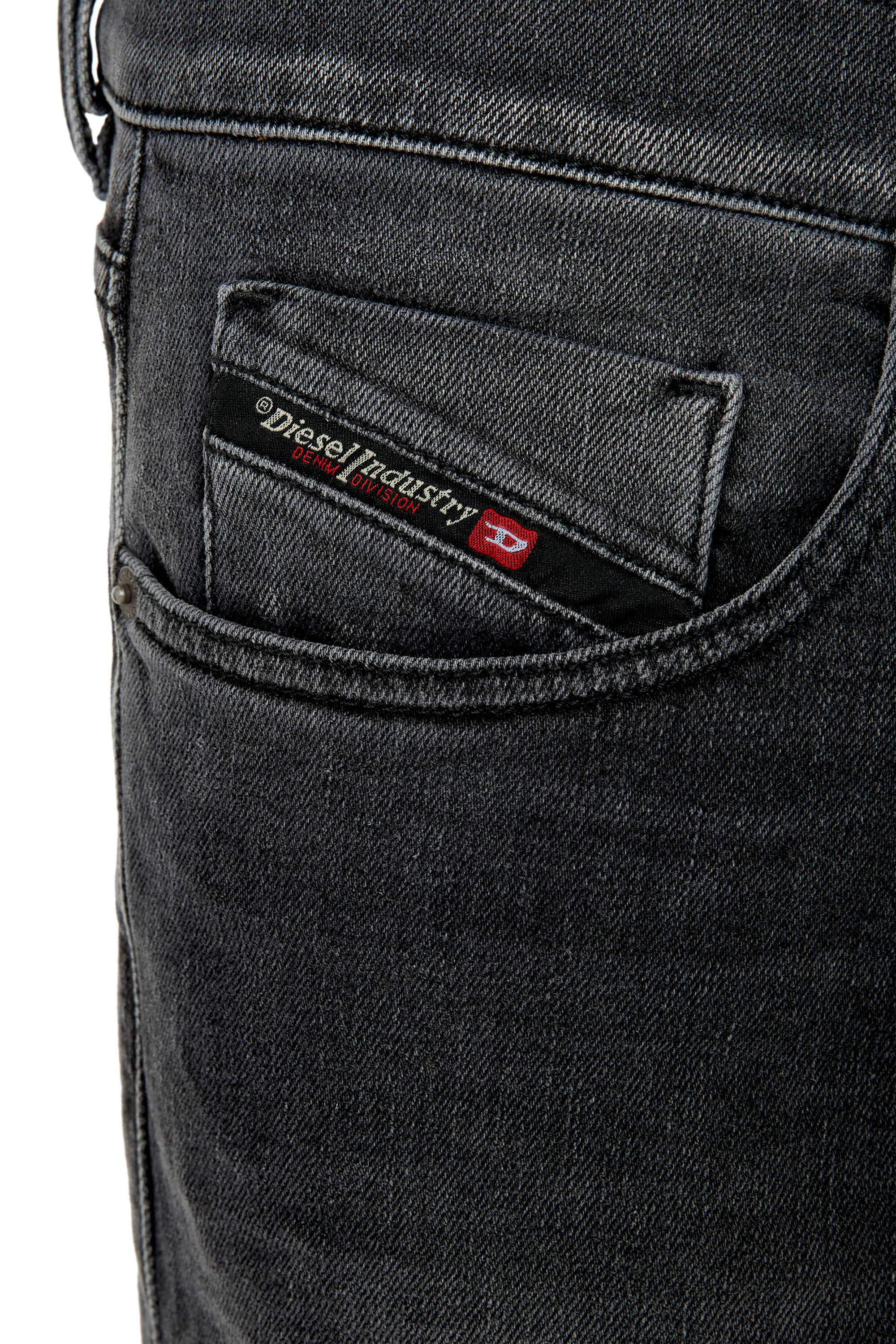Diesel - 2019 D-Strukt 09E94 Slim Jeans, Black/Dark grey - Image 3
